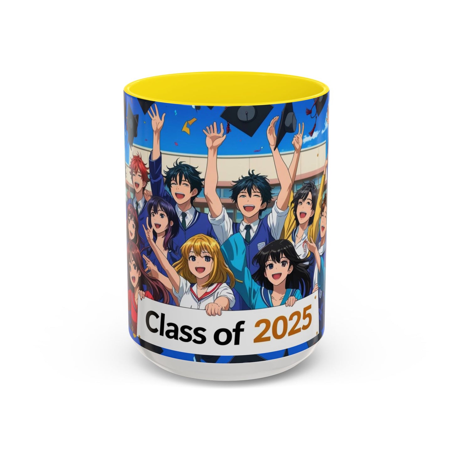 Anime Graduation Coffee Mug for Class of 2025, Personalized Gift, School Memories, Graduation Celebration, Unique Teacher Gift