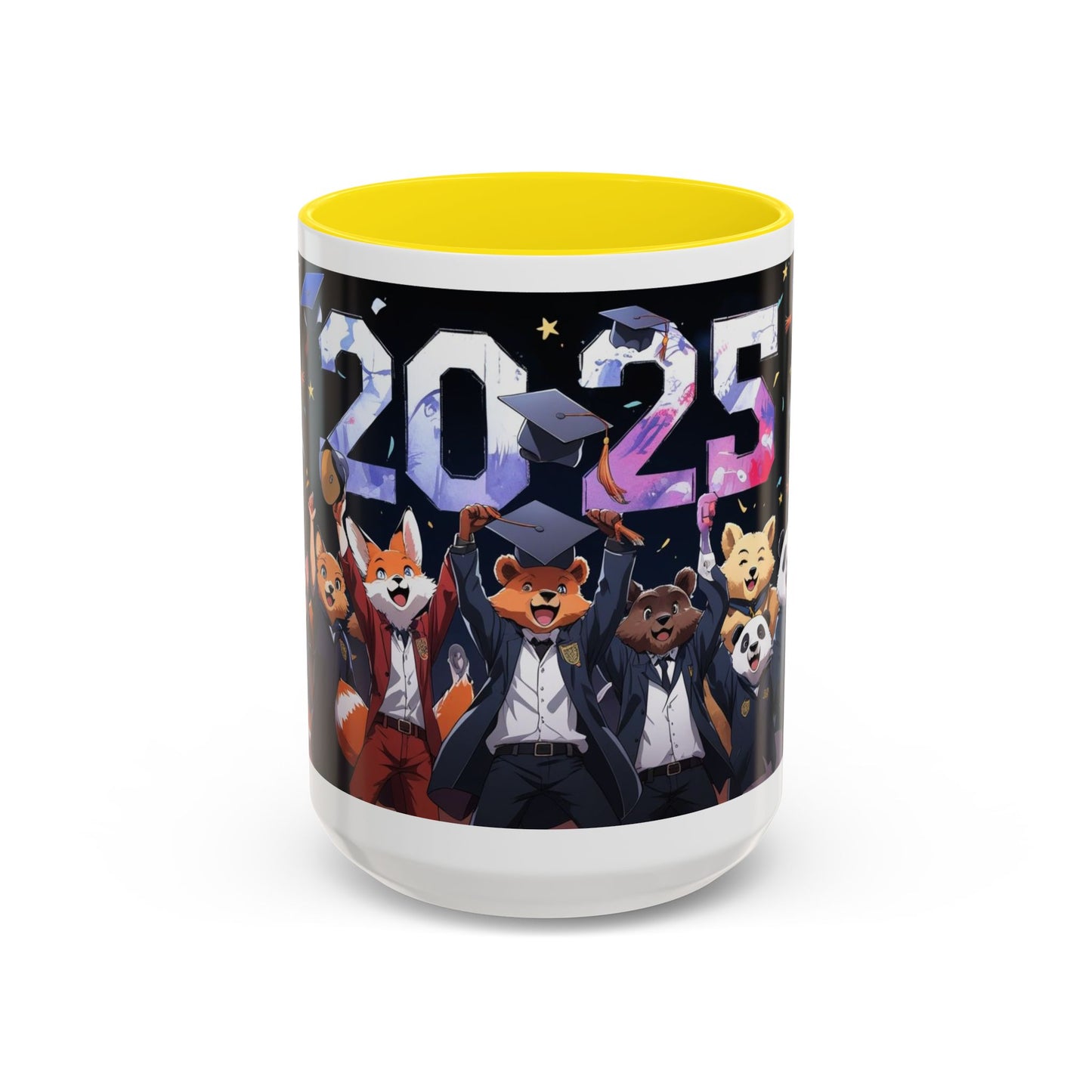 Anime Animals Graduation Celebration Coffee Mug, Funny Animal Graduation Mug, Custom Graduate Gift, Class of 2025 Mug, Unique Graduation Present
