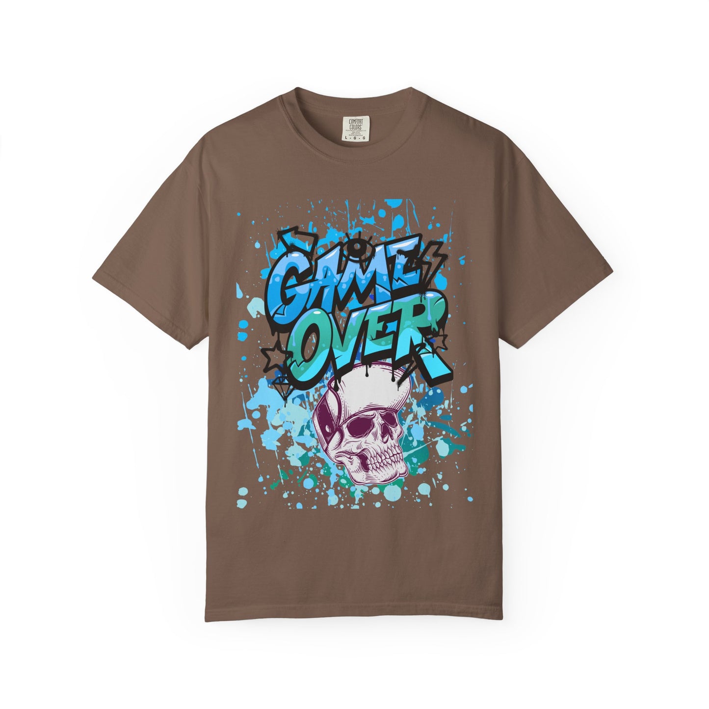 Gamer Skull T-shirt, Unisex Graphic Tee, Game Over Apparel, Casual Wear, Gift for Gamers, Streetwear, Cool Graphic Shirt