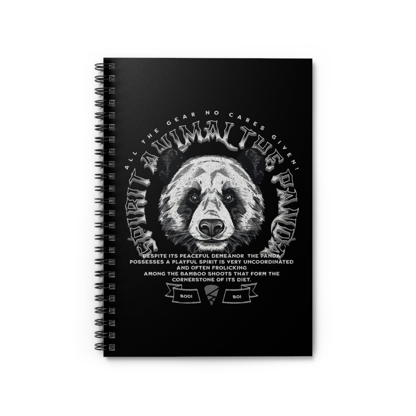 Panda-Themed Spiral Notebook - Perfect for Nature Lovers, Journal Keeping, Gift for Students, Eco-Friendly Note Taking, Writing, Sketching
