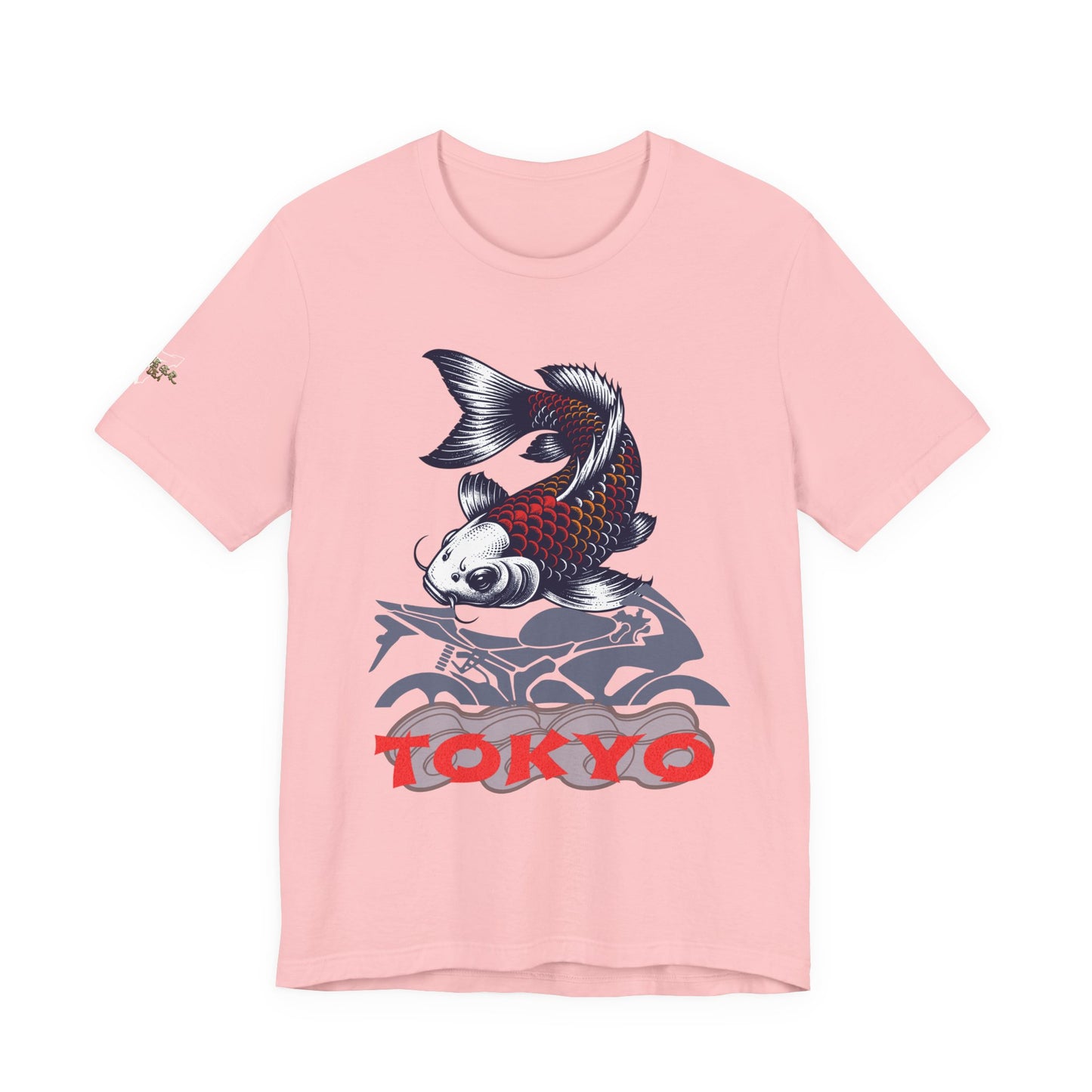 Tokyo Koi Graphic Tee, Casual Streetwear Shirt, Unisex Short Sleeve Top, Gift for Fishermen, Stylish Summer Fashion