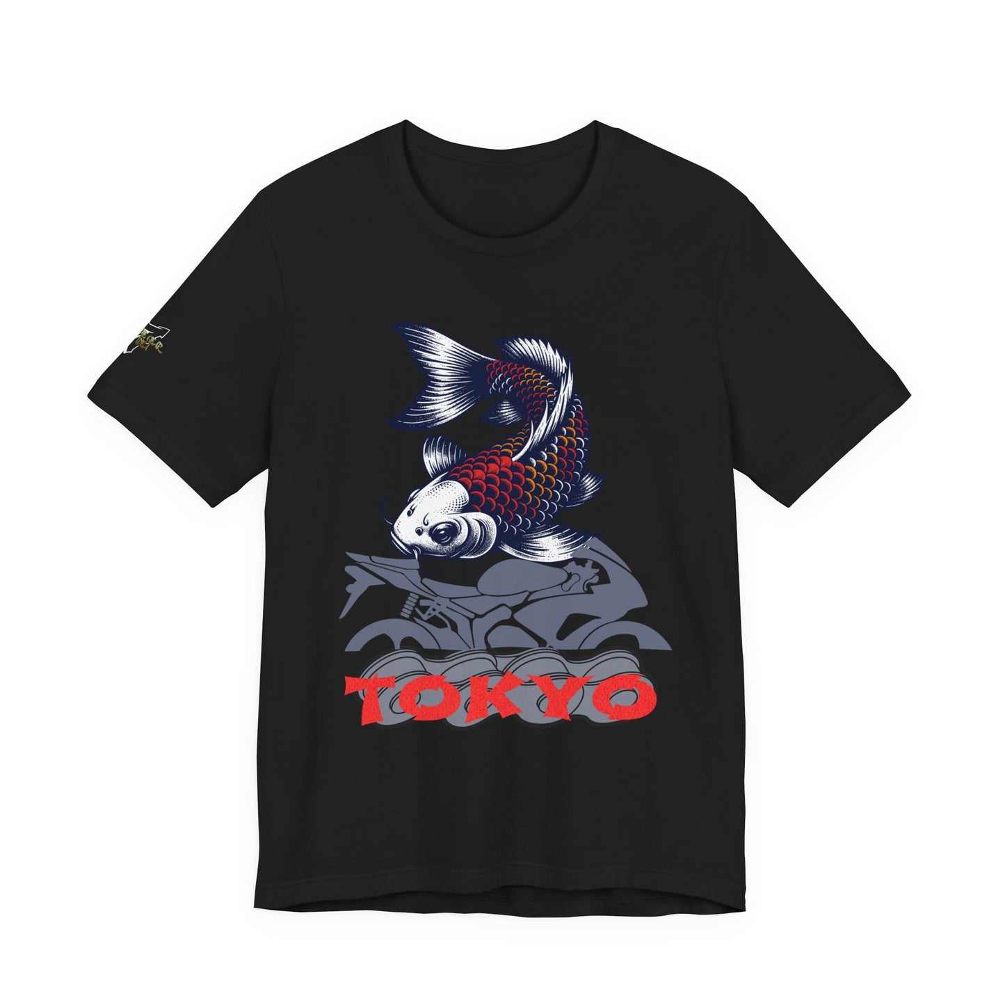 Tokyo Koi Graphic Tee, Casual Streetwear Shirt, Unisex Short Sleeve Top, Gift for Fishermen, Stylish Summer Fashion