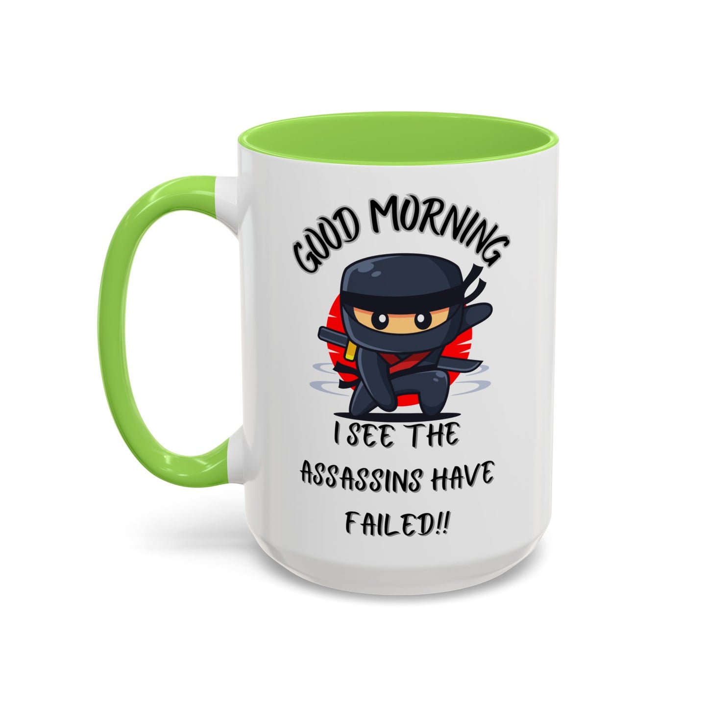 Colourful Assassins have failed Coffee Mug, 11oz/15oz, Funny Gift for Him/Her, Office Humor, Birthday Present, Unique Ceramic Mugs