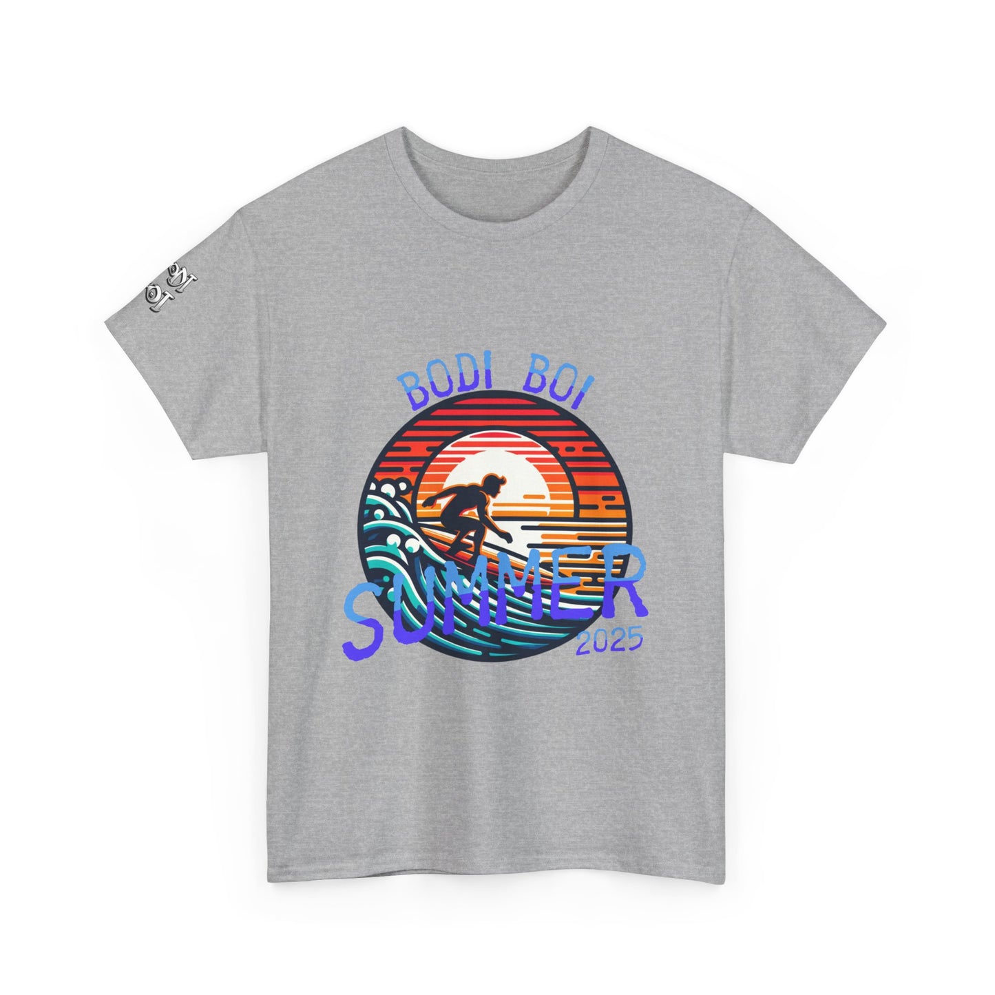 Summer Vibes Unisex Heavy Cotton Tee, Beach Shirt, Surfing Apparel, Casual Wear, Gift for Surfers, Summer 2025 Tee