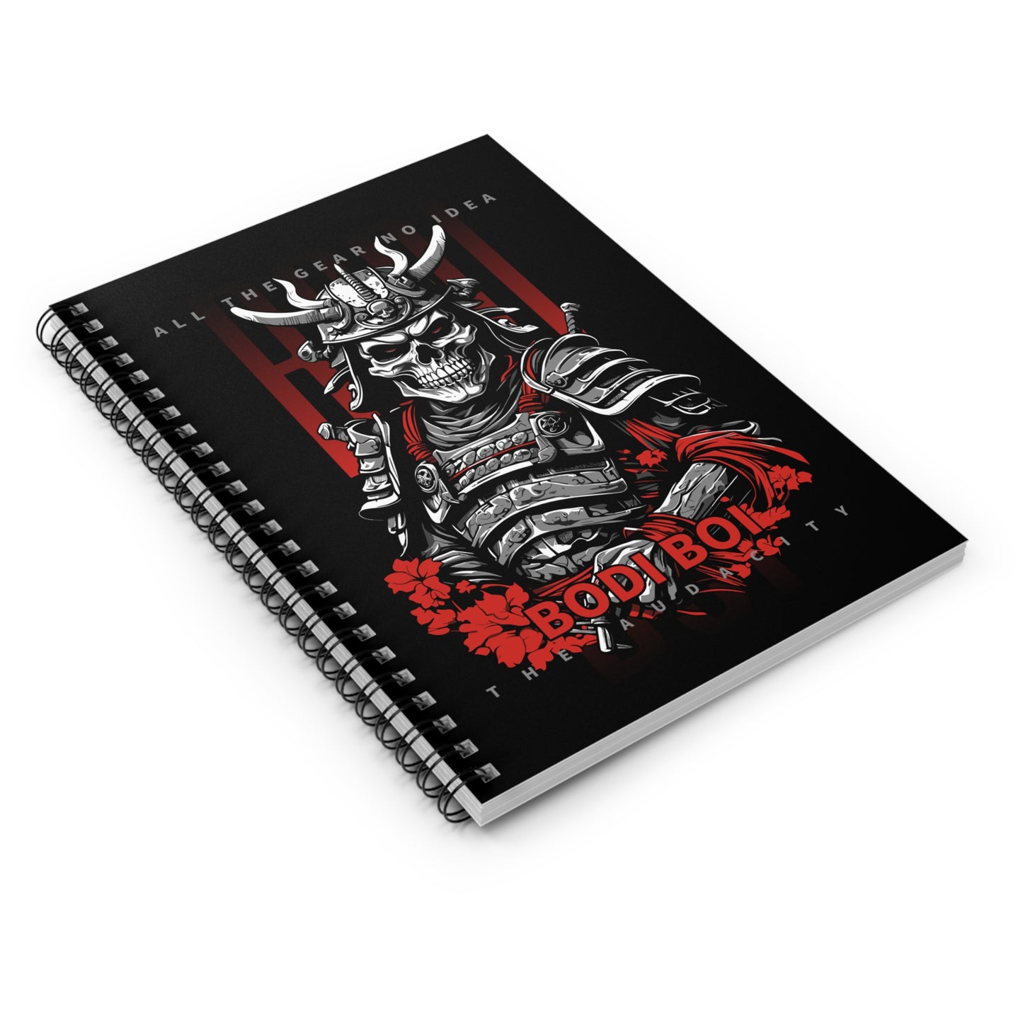 Samurai Spirit Spiral Notebook - Unique Journal for Creative Minds, Gift for Artists, Sketchbook, Stationery, Planning