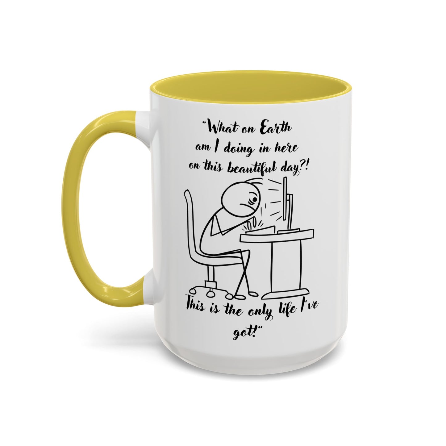 What am I doing here Coffee Mug | Fun Gift for Cat Lovers, Office Decor, Birthday, Inspirational Quote