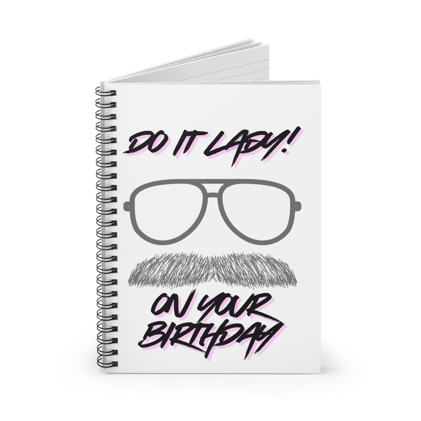 Funny Birthday Spiral Notebook - Do It Lazy, Gift for Him, Gift for Her, Birthday Gift, Journaling, Creative Writing
