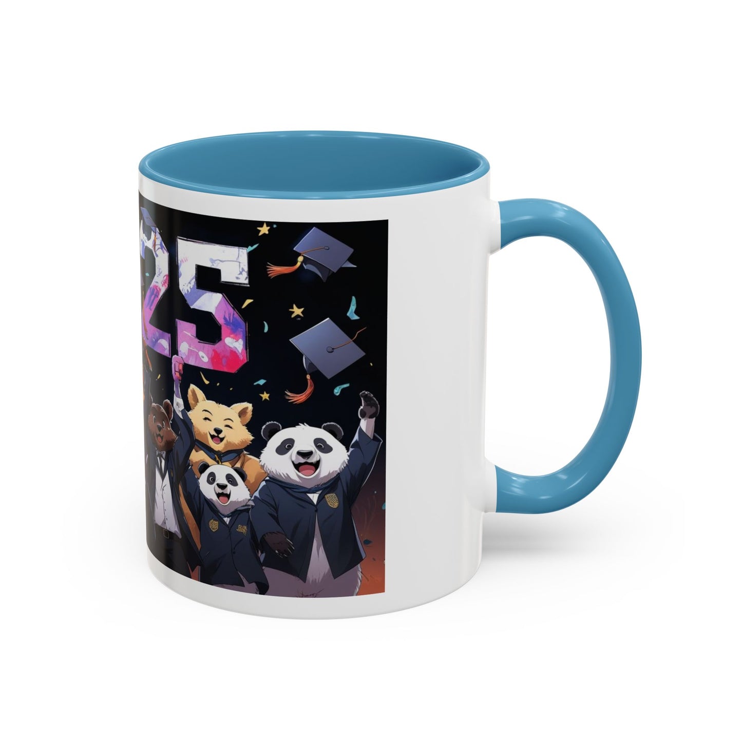 Anime Animals Graduation Celebration Coffee Mug, Funny Animal Graduation Mug, Custom Graduate Gift, Class of 2025 Mug, Unique Graduation Present