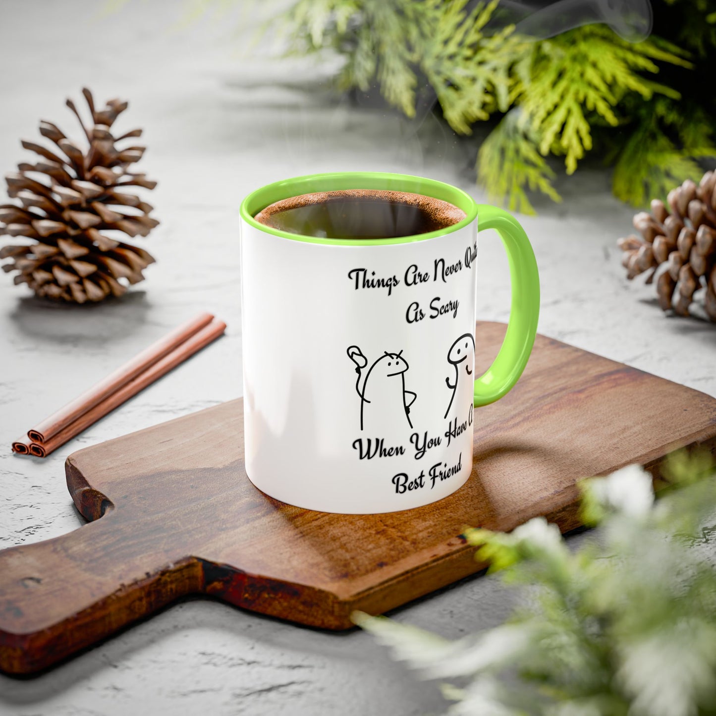 Best Friend Coffee Mug, Colorful Friendship Mug, Cute Gift for Friends, Inspirational Quote Mug, 11oz, 15oz