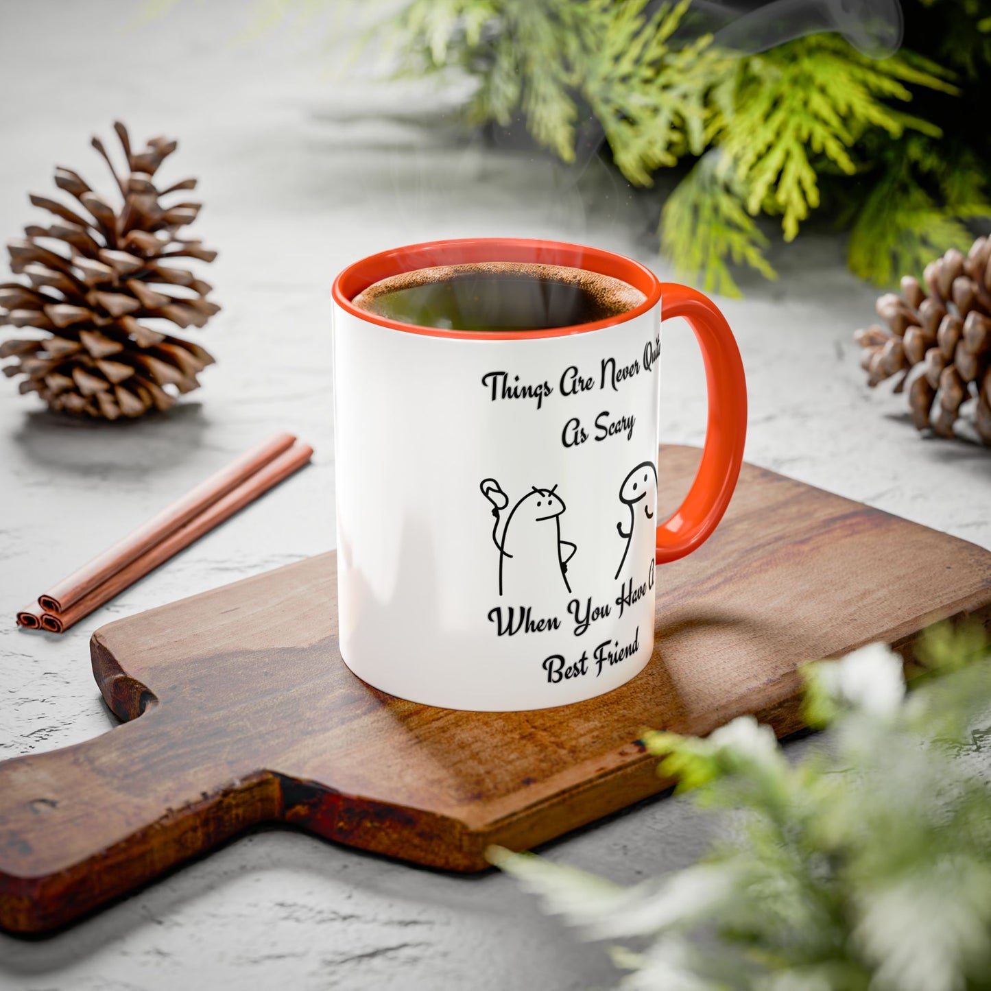Best Friend Coffee Mug, Colorful Friendship Mug, Cute Gift for Friends, Inspirational Quote Mug, 11oz, 15oz