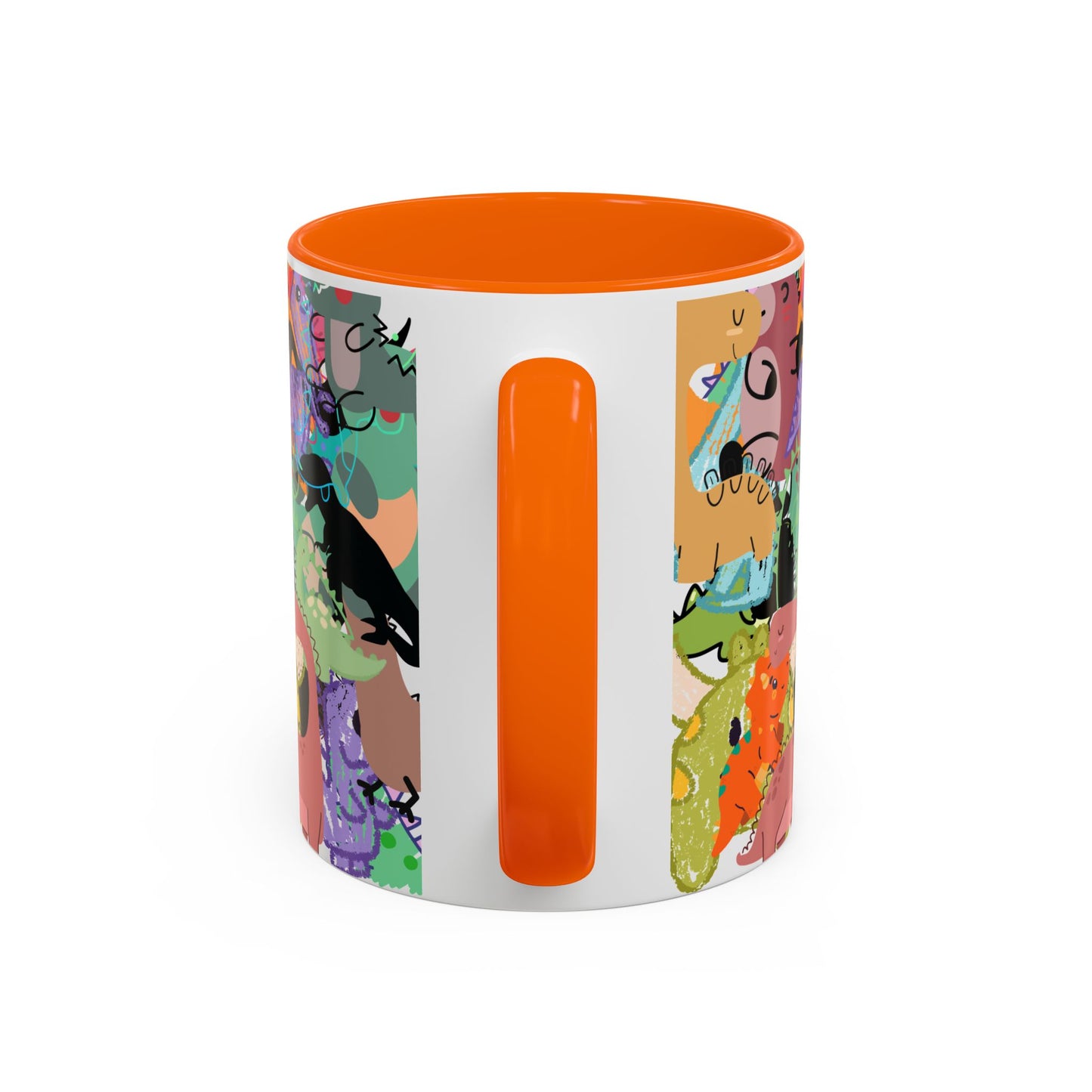Vibrant Animal Pattern Coffee Mug, Fun Animal Mug, Colorful Mug Gift, Unique Coffee Cup, Quirky Cat Mug, Animal Lovers Drinkware