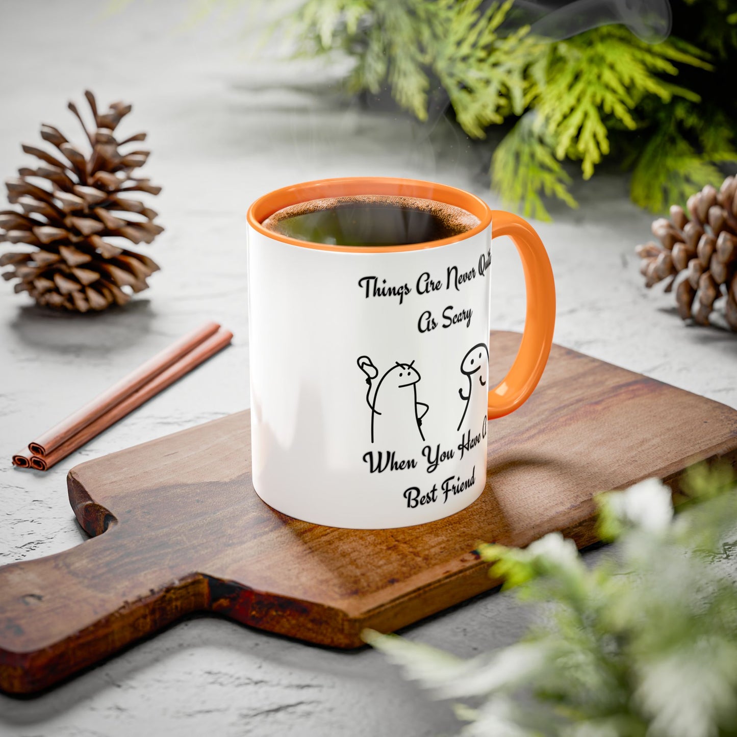 Best Friend Coffee Mug, Colorful Friendship Mug, Cute Gift for Friends, Inspirational Quote Mug, 11oz, 15oz