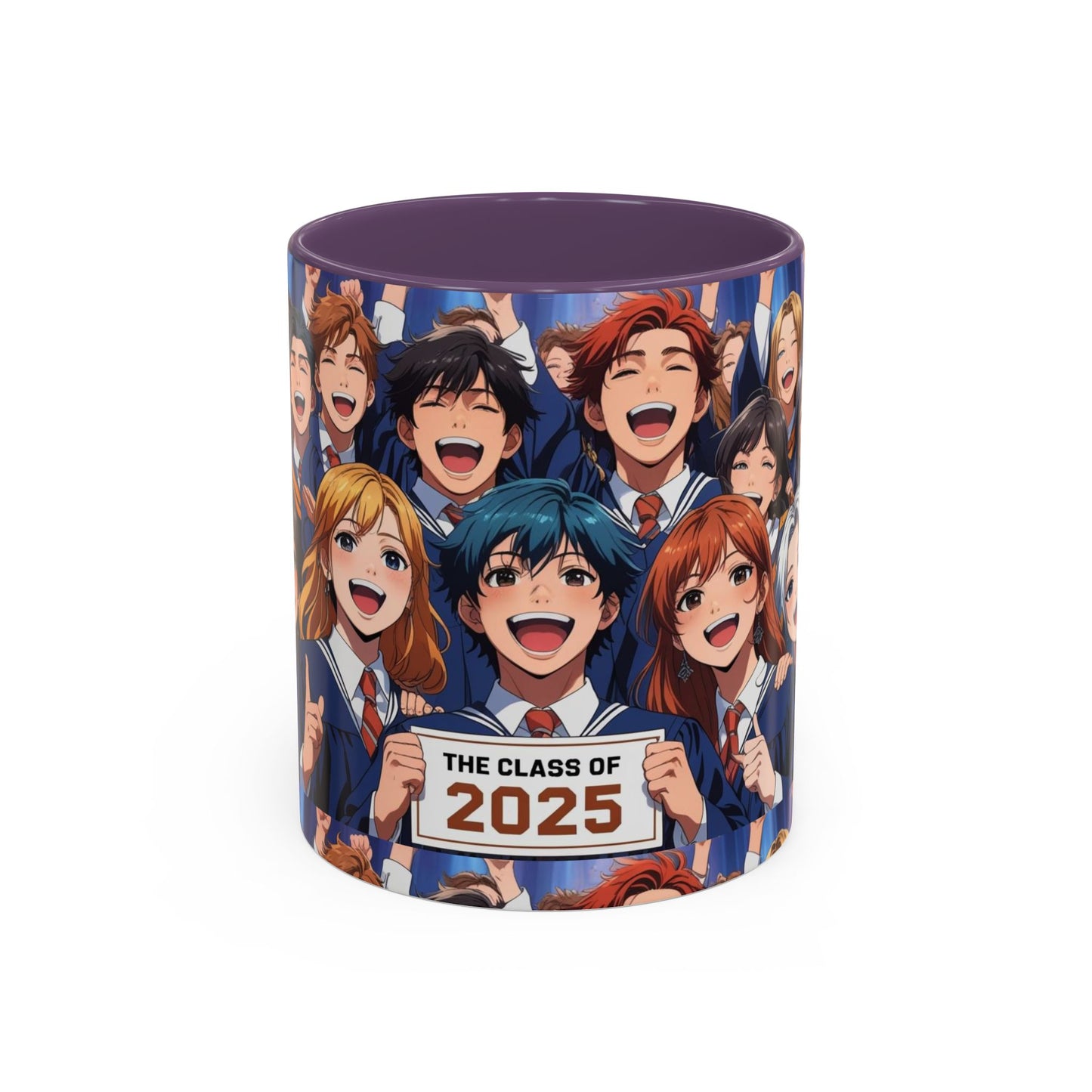Anime Graduation Celebration Coffee Mug, Class of 2025 Mug, Anime Friends Mug, Gift for Graduates, School Spirit Mug