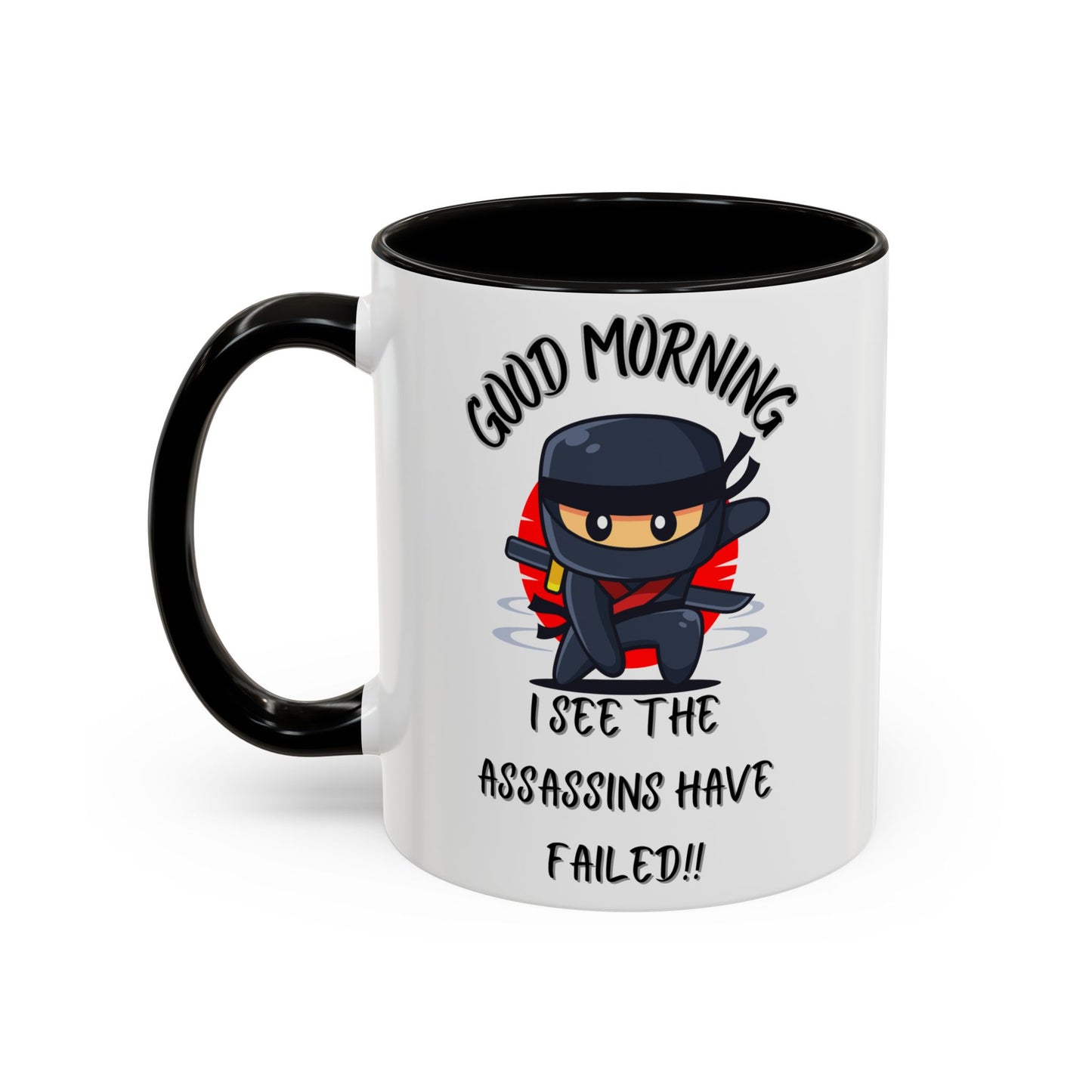 Colourful Assassins have failed Coffee Mug, 11oz/15oz, Funny Gift for Him/Her, Office Humor, Birthday Present, Unique Ceramic Mugs