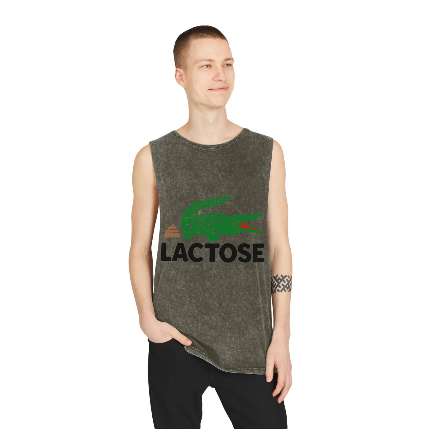 Lactose Graphic Tank Top | Casual Unisex Summer Wear, Fun Gift for Foodies, Festival Apparel, Beach Day Essential
