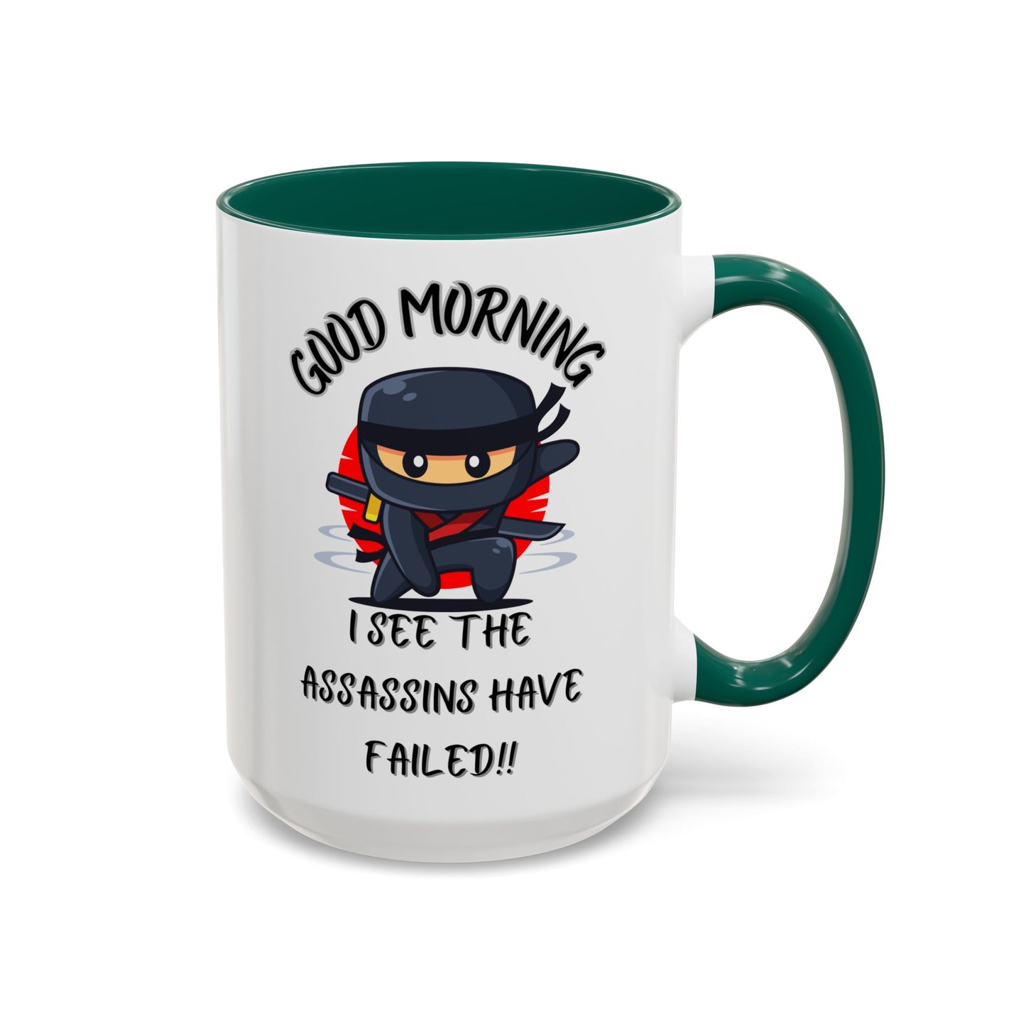 Colourful Assassins have failed Coffee Mug, 11oz/15oz, Funny Gift for Him/Her, Office Humor, Birthday Present, Unique Ceramic Mugs