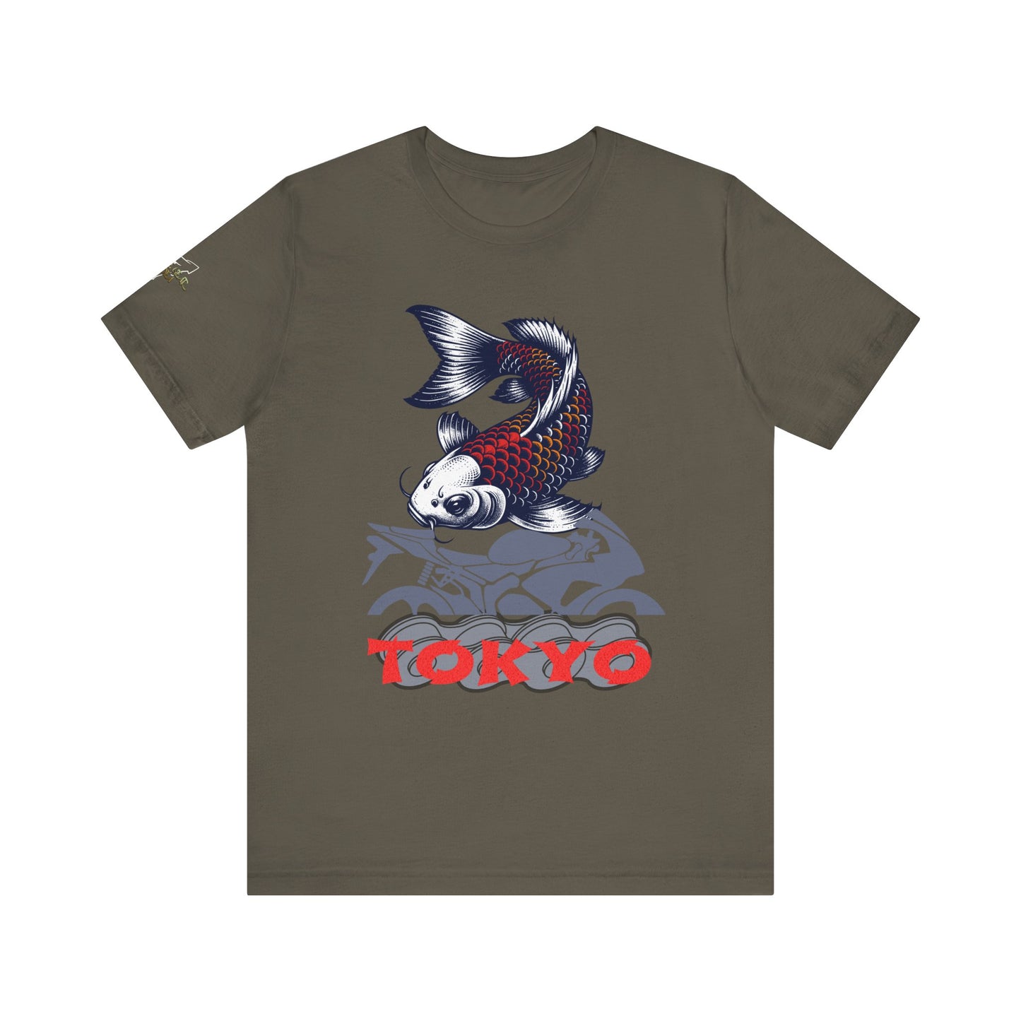 Tokyo Koi Graphic Tee, Casual Streetwear Shirt, Unisex Short Sleeve Top, Gift for Fishermen, Stylish Summer Fashion