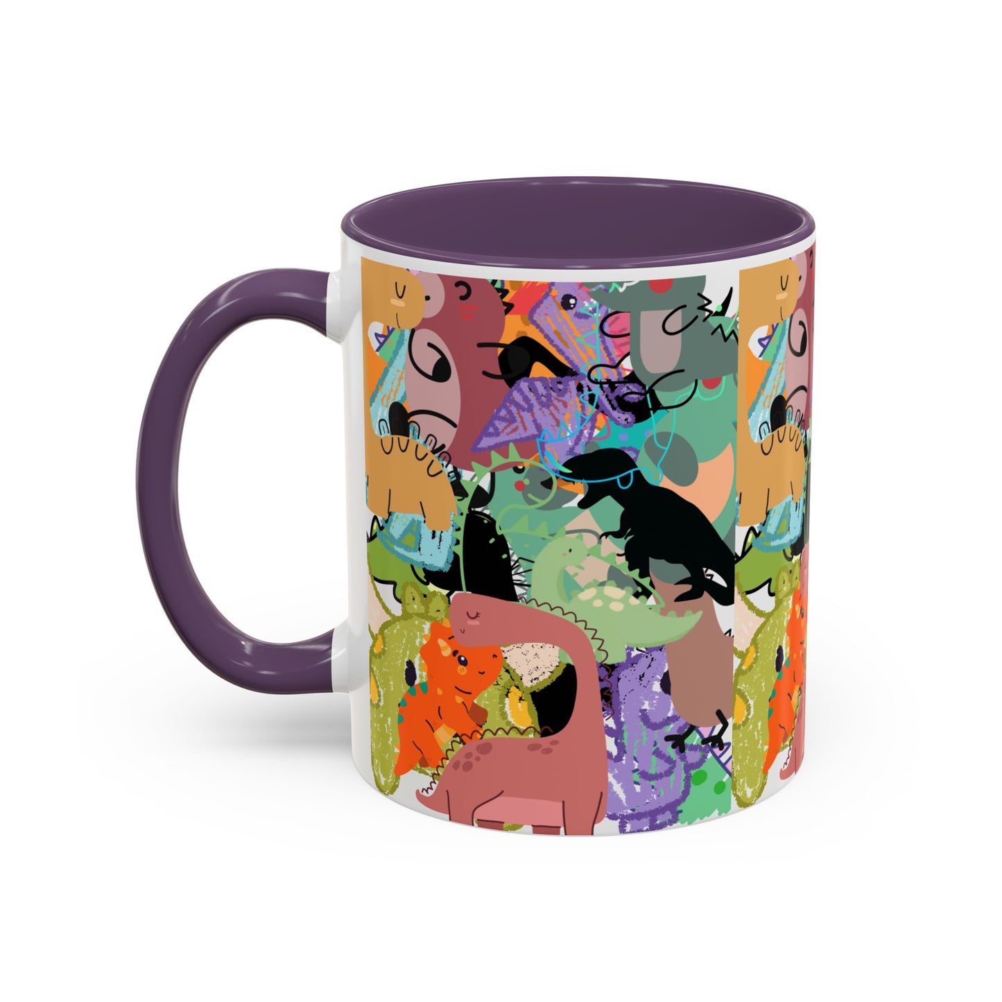 Vibrant Animal Pattern Coffee Mug, Fun Animal Mug, Colorful Mug Gift, Unique Coffee Cup, Quirky Cat Mug, Animal Lovers Drinkware
