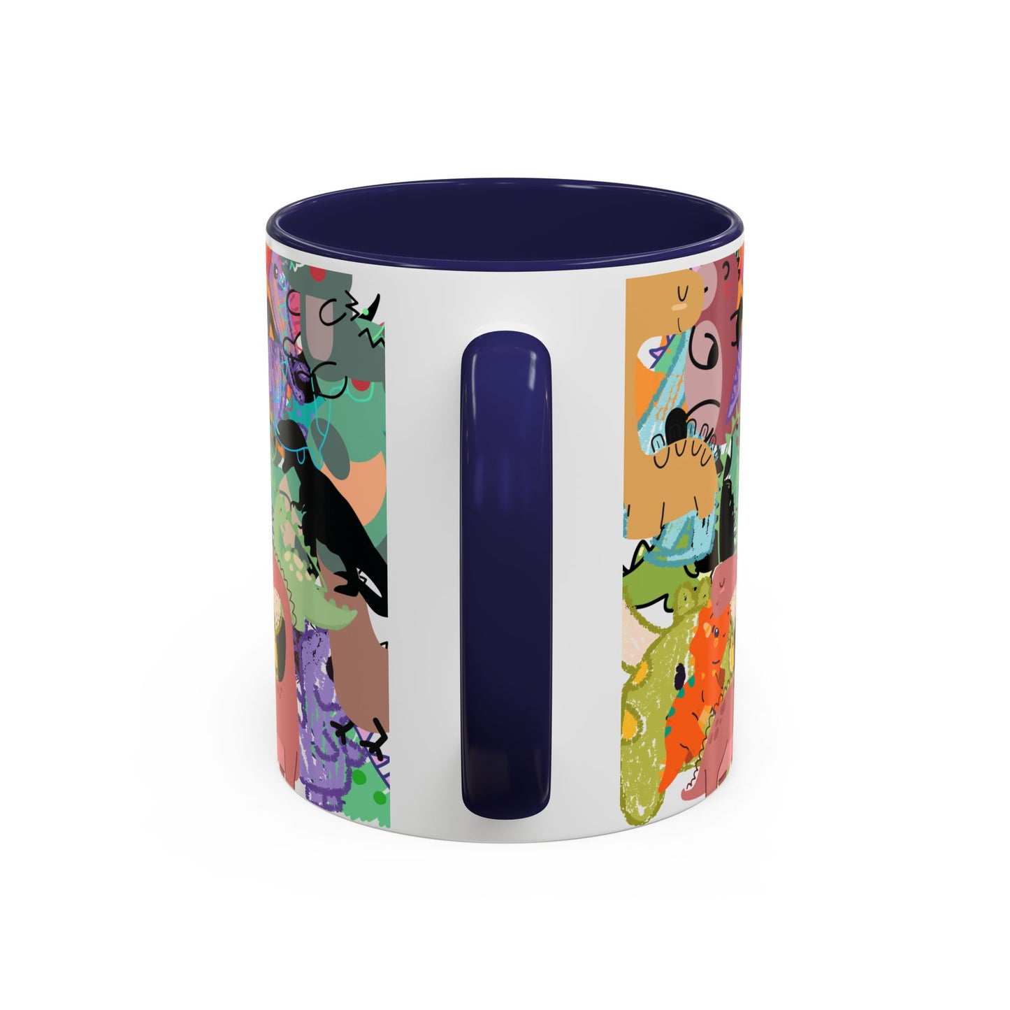 Vibrant Animal Pattern Coffee Mug, Fun Animal Mug, Colorful Mug Gift, Unique Coffee Cup, Quirky Cat Mug, Animal Lovers Drinkware
