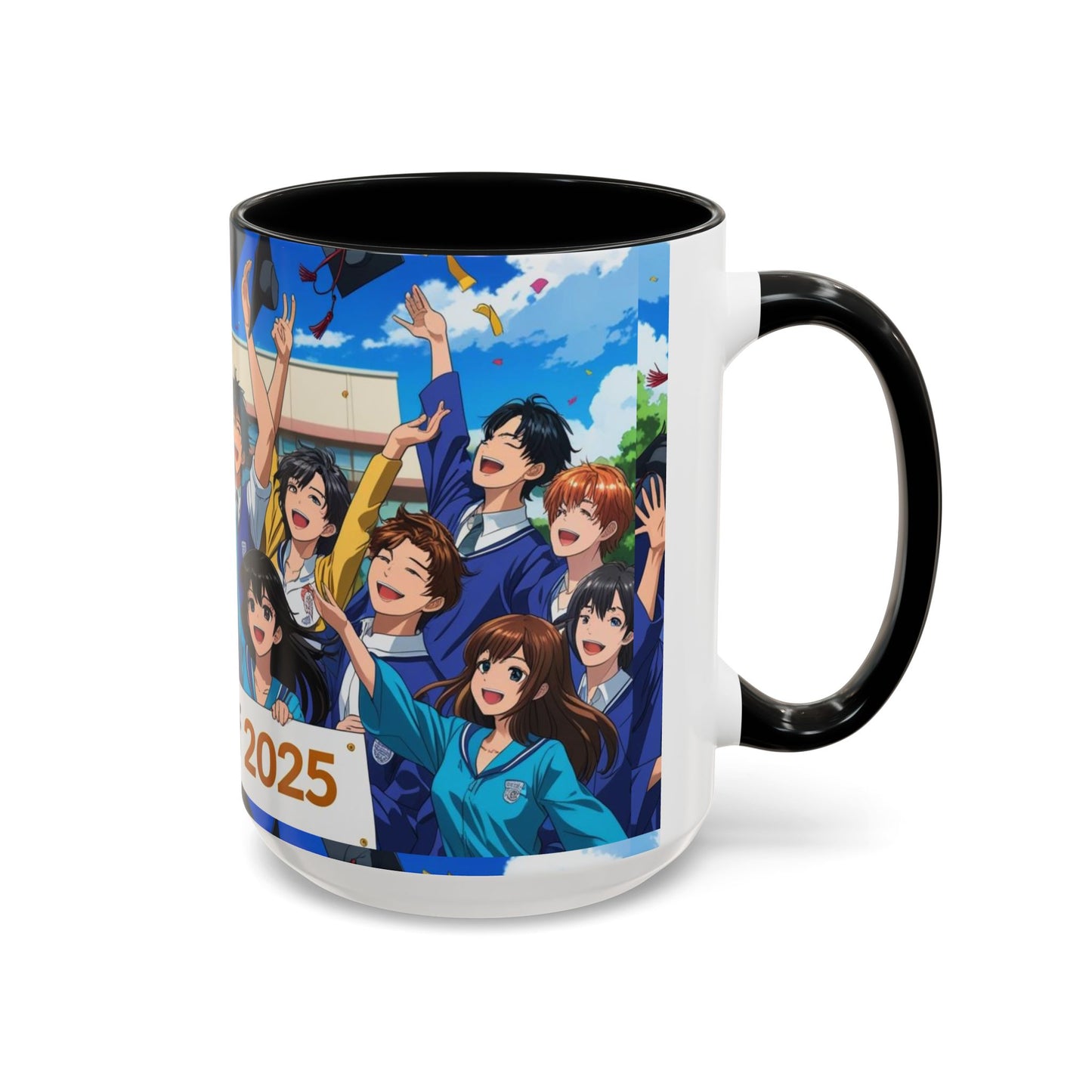 Anime Graduation Coffee Mug for Class of 2025, Personalized Gift, School Memories, Graduation Celebration, Unique Teacher Gift