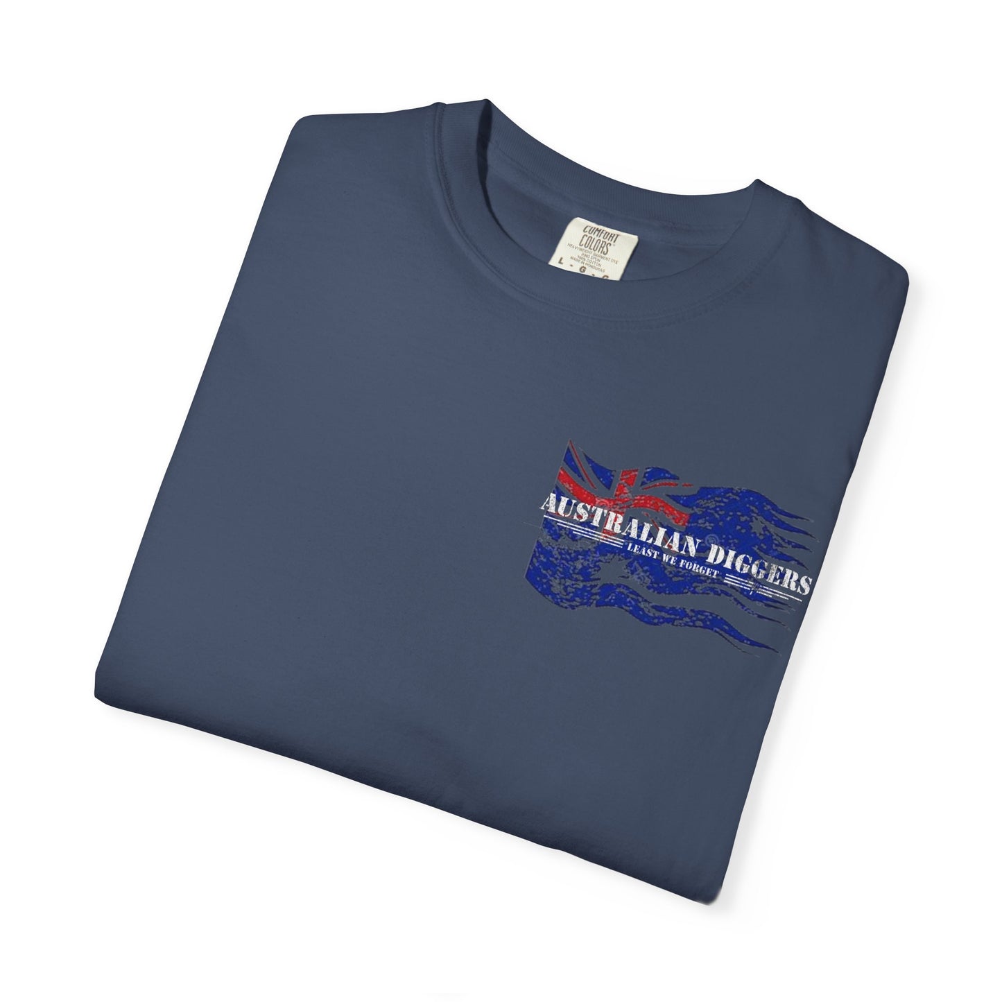 Australian Diggers Garment-Dyed T-Shirt, Commemorative Apparel, Casual Wear, Veterans' Day Gift, Vintage Style Tee, Unisex Fashion