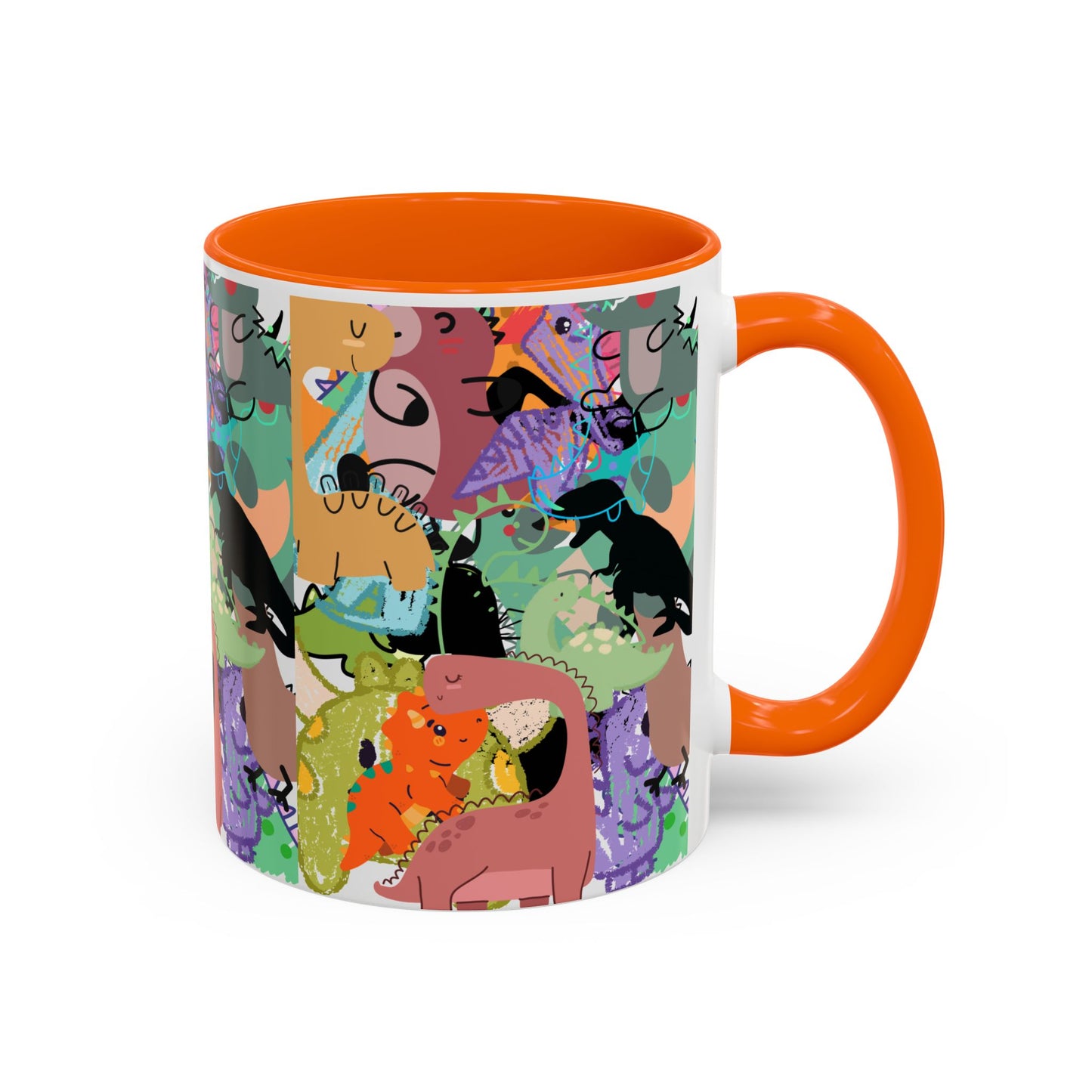 Vibrant Animal Pattern Coffee Mug, Fun Animal Mug, Colorful Mug Gift, Unique Coffee Cup, Quirky Cat Mug, Animal Lovers Drinkware