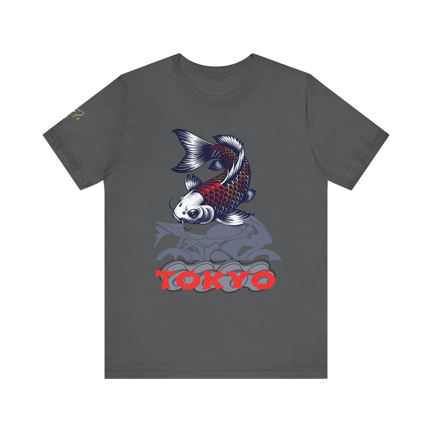Tokyo Koi Graphic Tee, Casual Streetwear Shirt, Unisex Short Sleeve Top, Gift for Fishermen, Stylish Summer Fashion