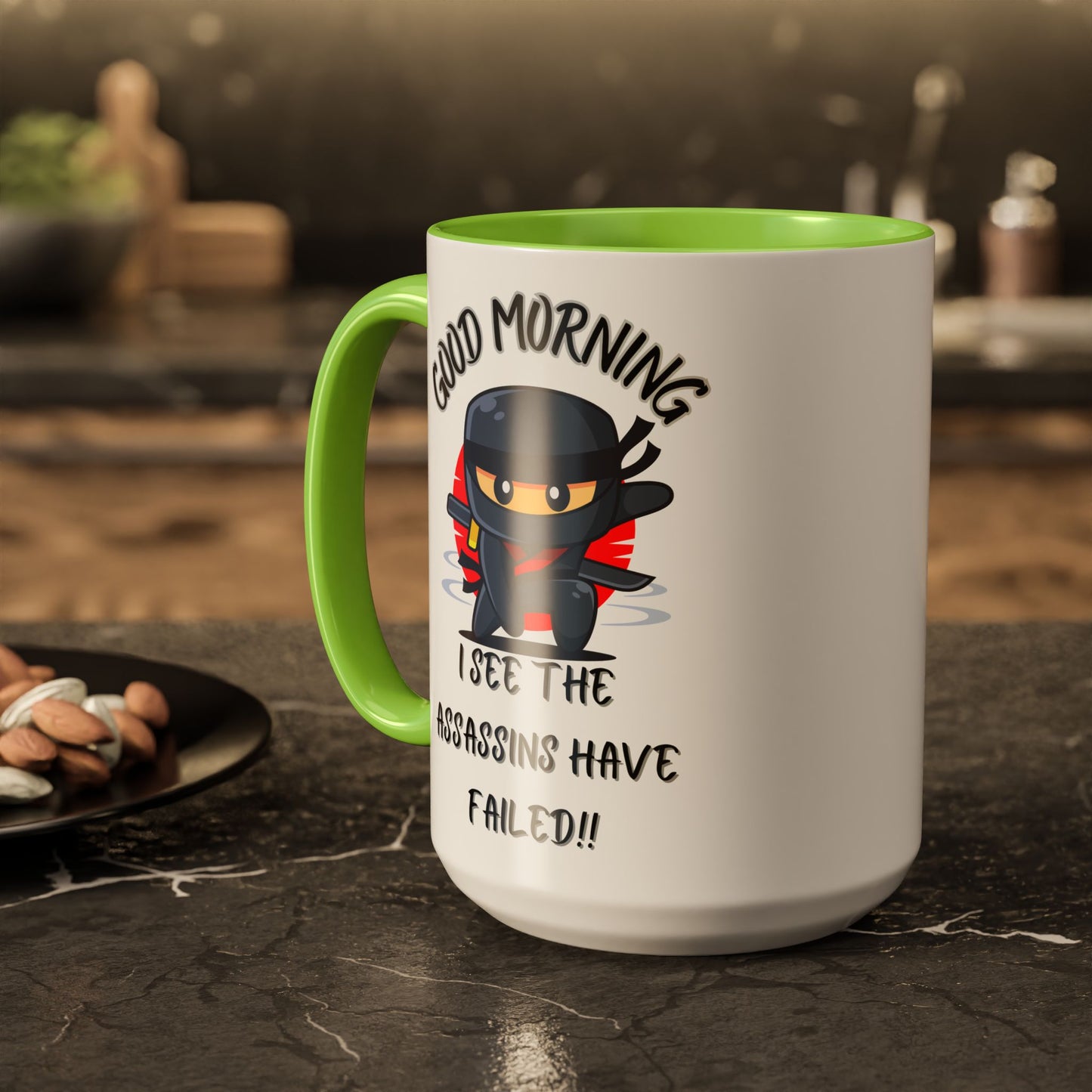 Colourful Assassins have failed Coffee Mug, 11oz/15oz, Funny Gift for Him/Her, Office Humor, Birthday Present, Unique Ceramic Mugs