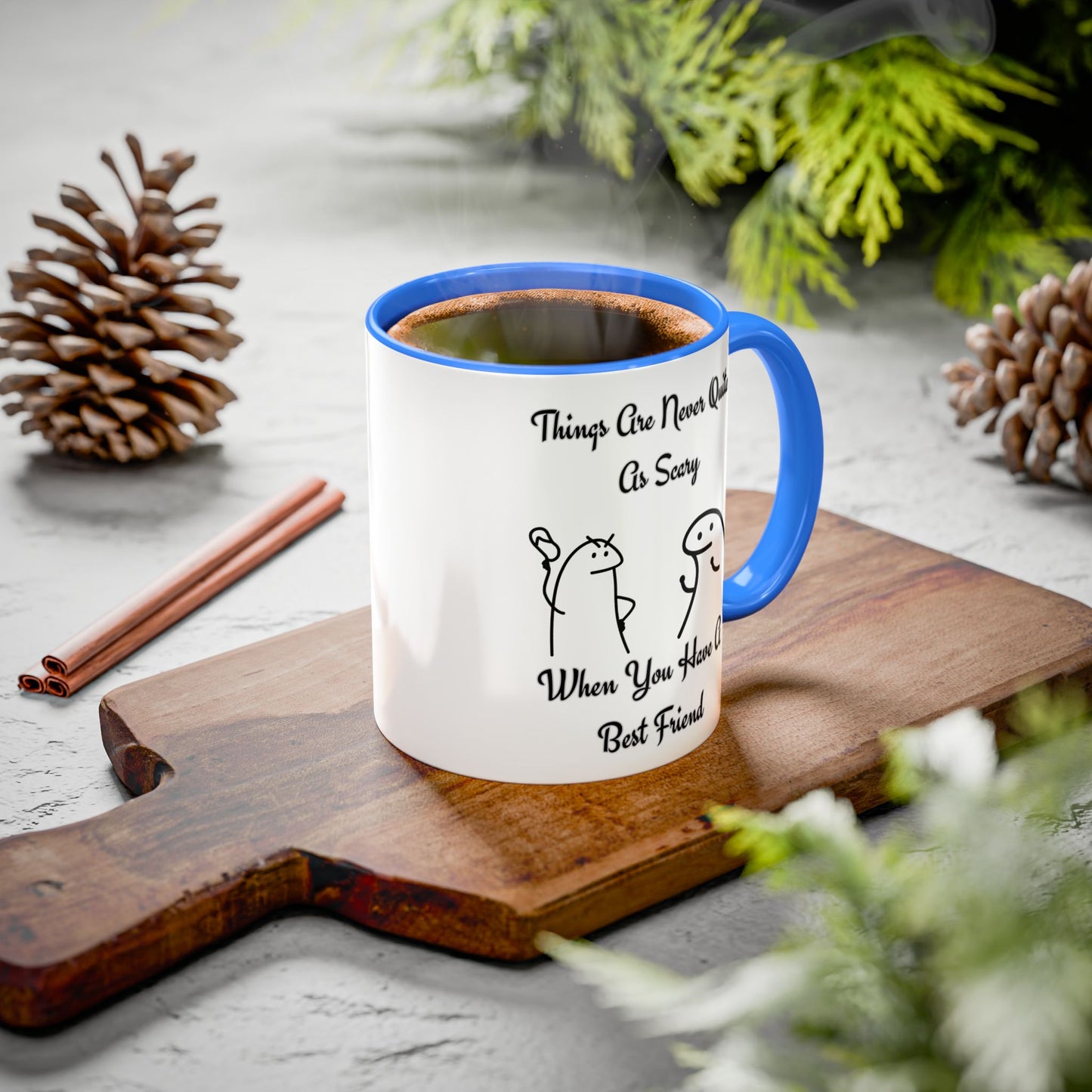 Best Friend Coffee Mug, Colorful Friendship Mug, Cute Gift for Friends, Inspirational Quote Mug, 11oz, 15oz