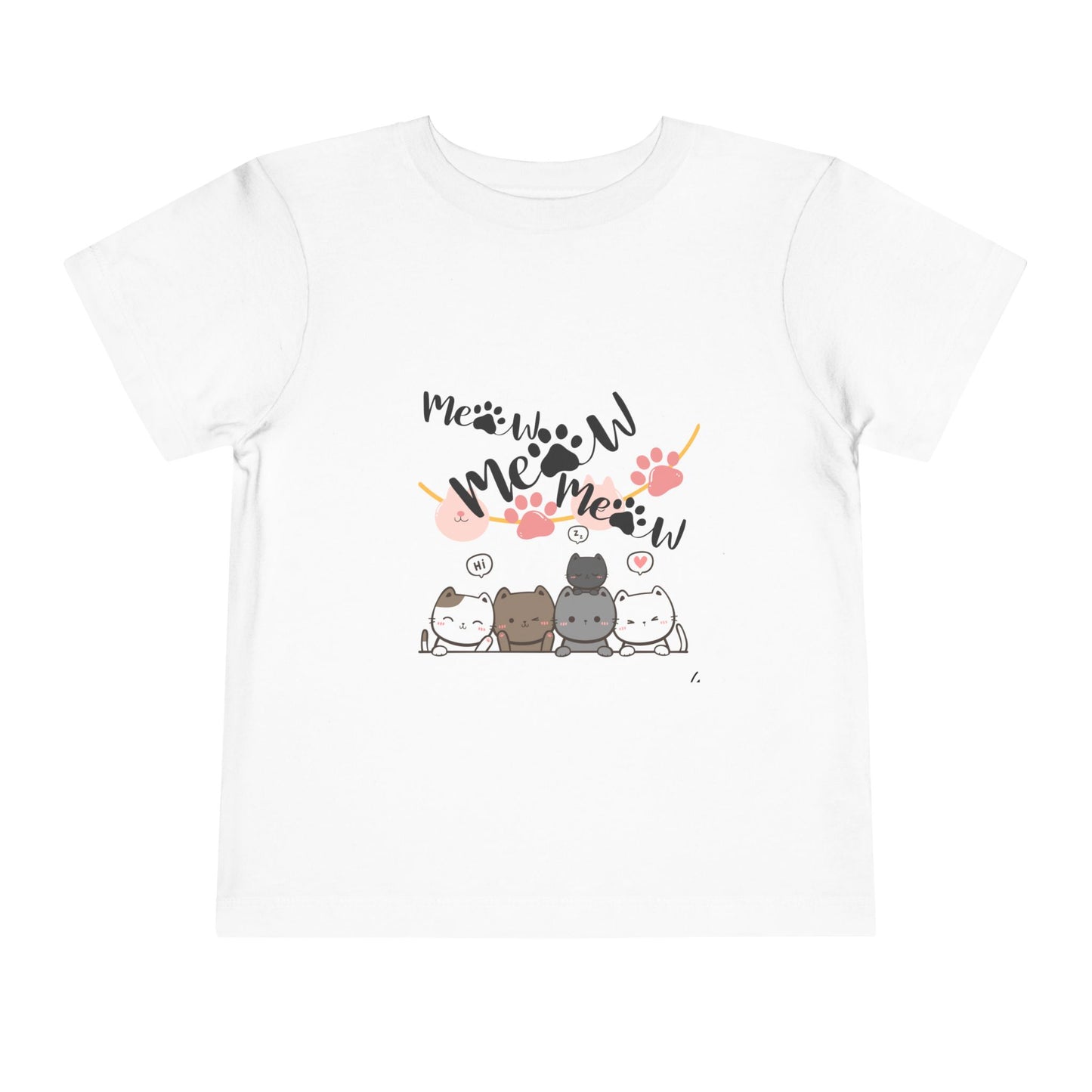Cute Cat mum I'm here Toddler Tee, Kids Cat T-Shirt, Meow Short Sleeve Top, Adorable Animal Shirt, Fun Playwear for Toddlers
