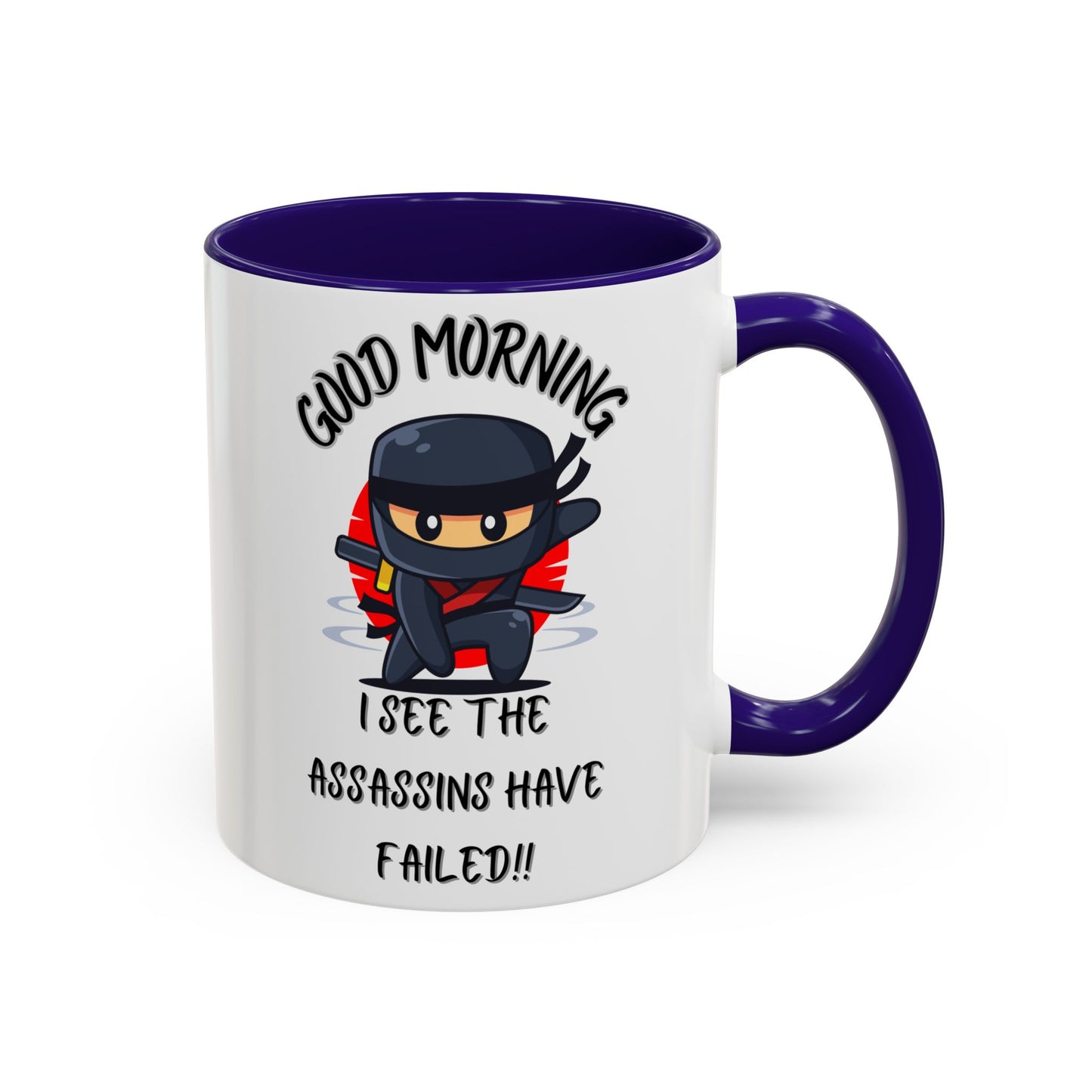 Colourful Assassins have failed Coffee Mug, 11oz/15oz, Funny Gift for Him/Her, Office Humor, Birthday Present, Unique Ceramic Mugs