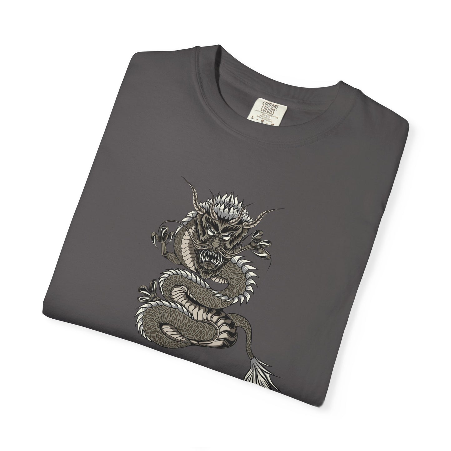 Dragon Design Unisex Garment-Dyed T-shirt, Graphic Tee, Casual Wear, Anime Apparel, Streetwear, Unique Gift for Him