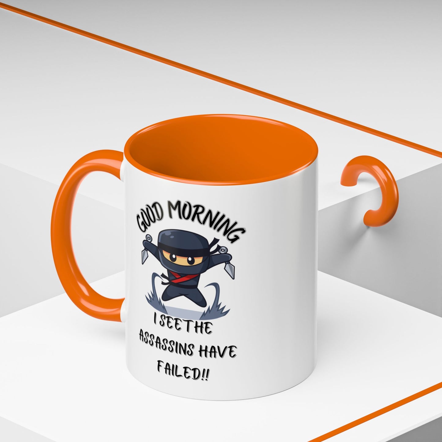 Good Morning Assassins have failed Coffee Mug | Fun Ceramic Mug | Gifts for Him/Her, Office Humor, Birthday Surprise, Ninja Lover