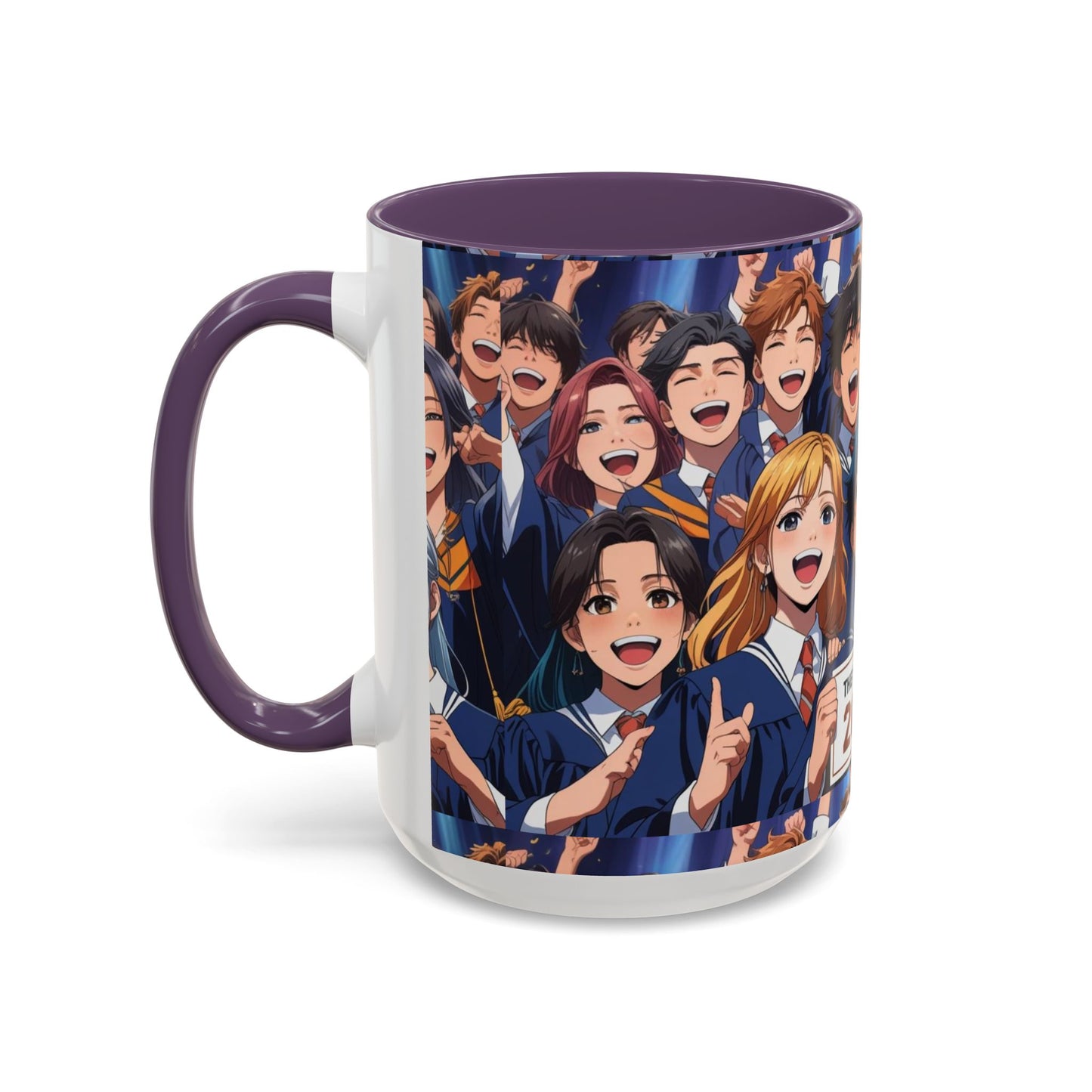 Anime Graduation Celebration Coffee Mug, Class of 2025 Mug, Anime Friends Mug, Gift for Graduates, School Spirit Mug