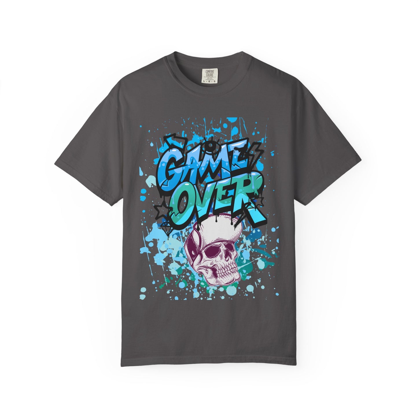 Gamer Skull T-shirt, Unisex Graphic Tee, Game Over Apparel, Casual Wear, Gift for Gamers, Streetwear, Cool Graphic Shirt