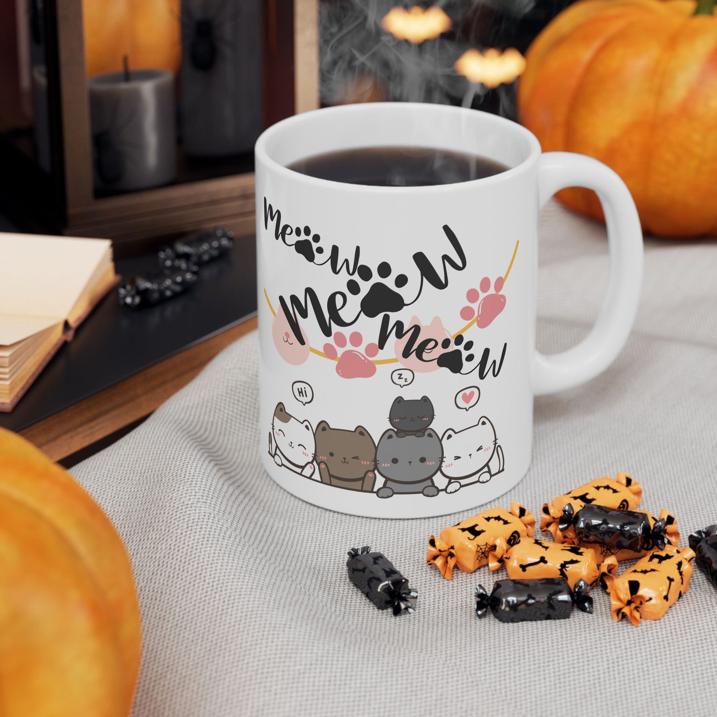 Cute Cat-Themed Ceramic Mug, Ideal for Cat Lovers, Gifts for Pet Owners, Perfect for Birthdays, Holidays, Coffee & Tea