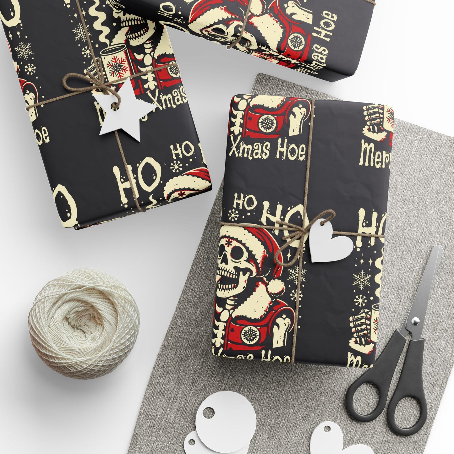 merry xmas hoe Wrapping Paper, Eco-Friendly Gift Wrap, Birthday, Holiday, Christmas, Celebration, Unique Designs, Party Supplies