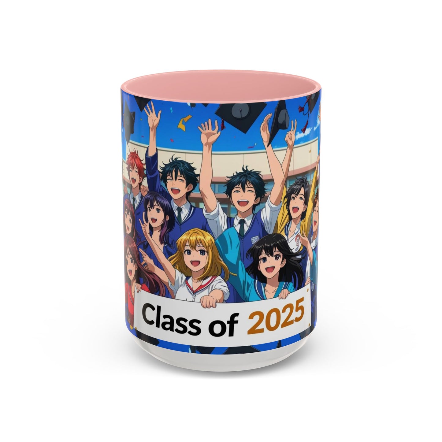 Anime Graduation Coffee Mug for Class of 2025, Personalized Gift, School Memories, Graduation Celebration, Unique Teacher Gift