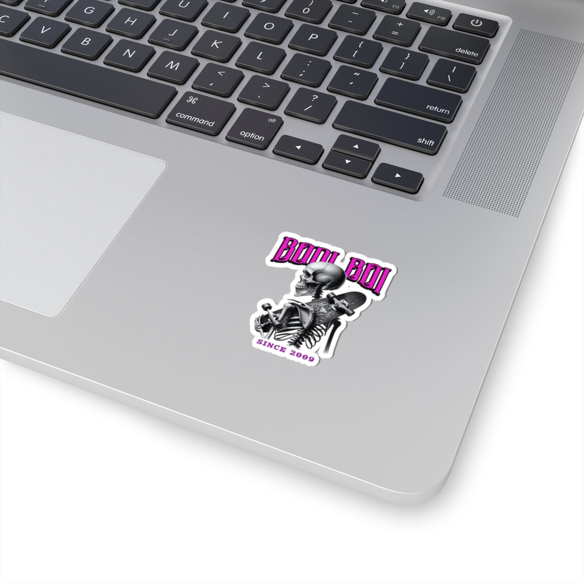 Skeleton Skateboarder Kiss-Cut Stickers, Goth Stickers, Halloween Decor, Skateboard Accessories, Unique Gifts, Art Stickers