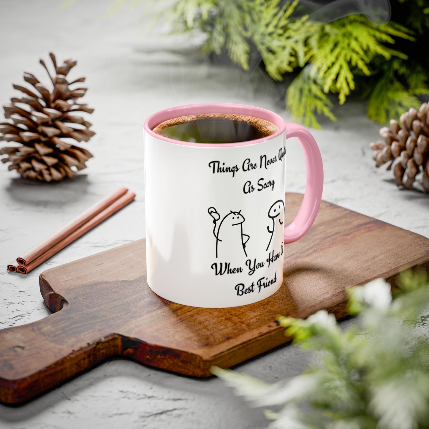 Best Friend Coffee Mug, Colorful Friendship Mug, Cute Gift for Friends, Inspirational Quote Mug, 11oz, 15oz