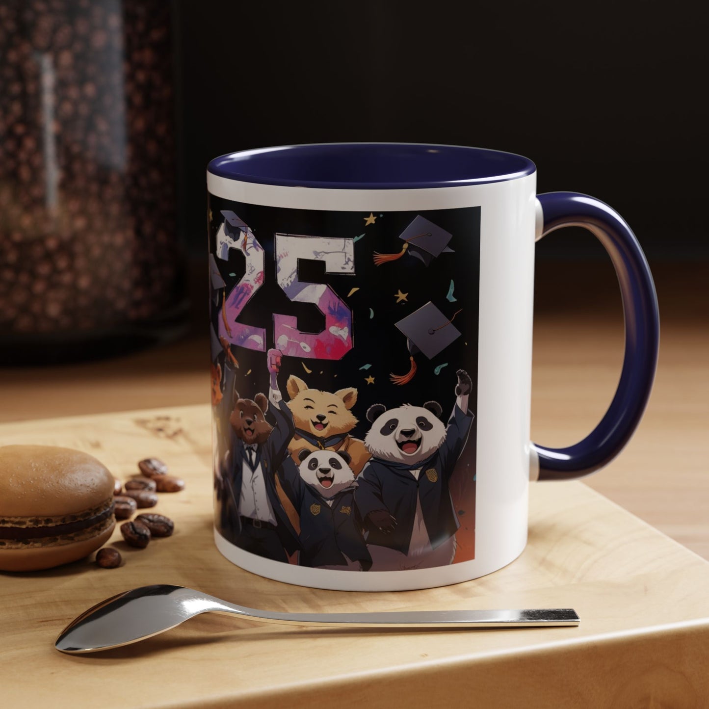 Anime Animals Graduation Celebration Coffee Mug, Funny Animal Graduation Mug, Custom Graduate Gift, Class of 2025 Mug, Unique Graduation Present