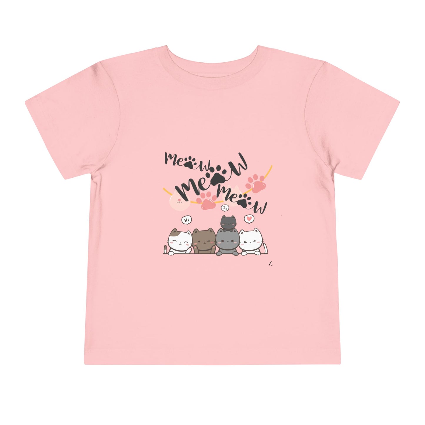 Cute Cat mum I'm here Toddler Tee, Kids Cat T-Shirt, Meow Short Sleeve Top, Adorable Animal Shirt, Fun Playwear for Toddlers