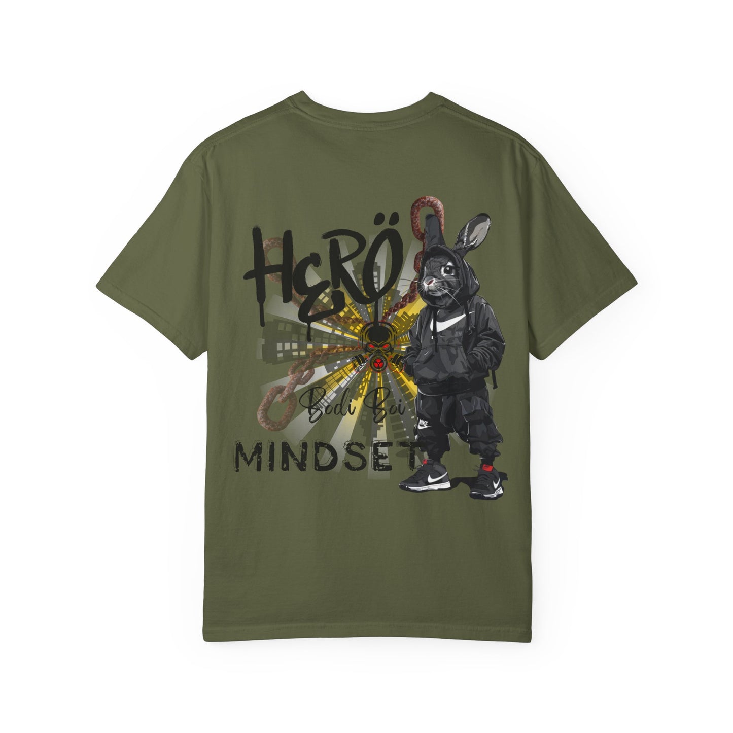 Hero Mindset Unisex Garment-Dyed T-shirt, Motivational Tee, Streetwear, Casual Wear, Gift for Him/Her, Urban Style Shirt