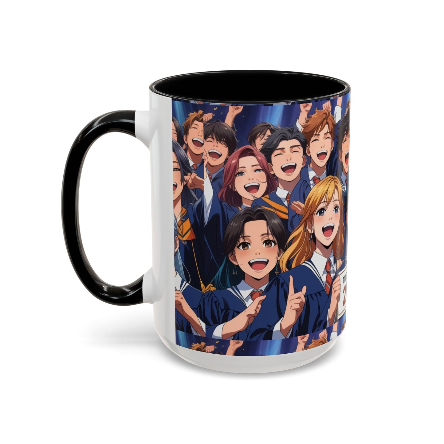 Anime Graduation Celebration Coffee Mug, Class of 2025 Mug, Anime Friends Mug, Gift for Graduates, School Spirit Mug