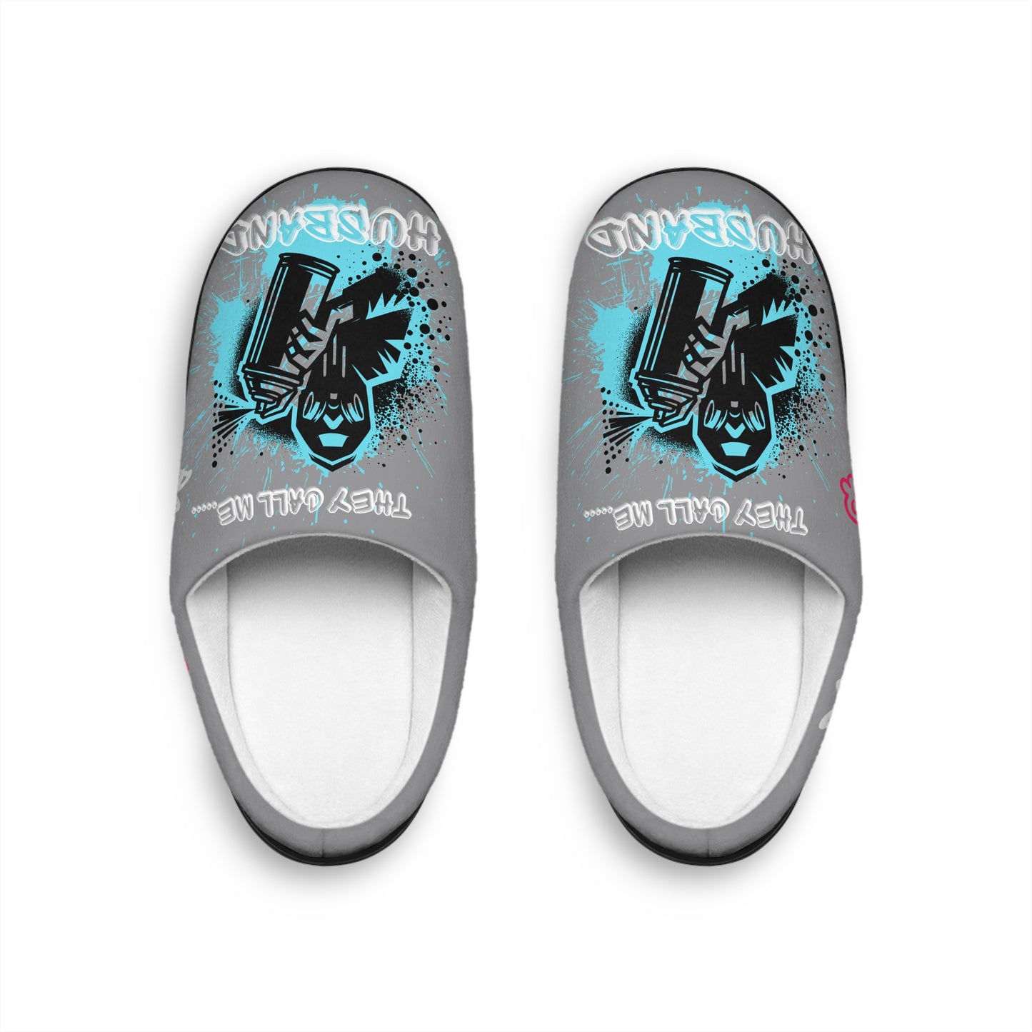 Men's husband Indoor Slippers with Playful Graphic, Cozy House Shoes for Comfort, Perfect for Relaxing at Home, Unique Gift Idea