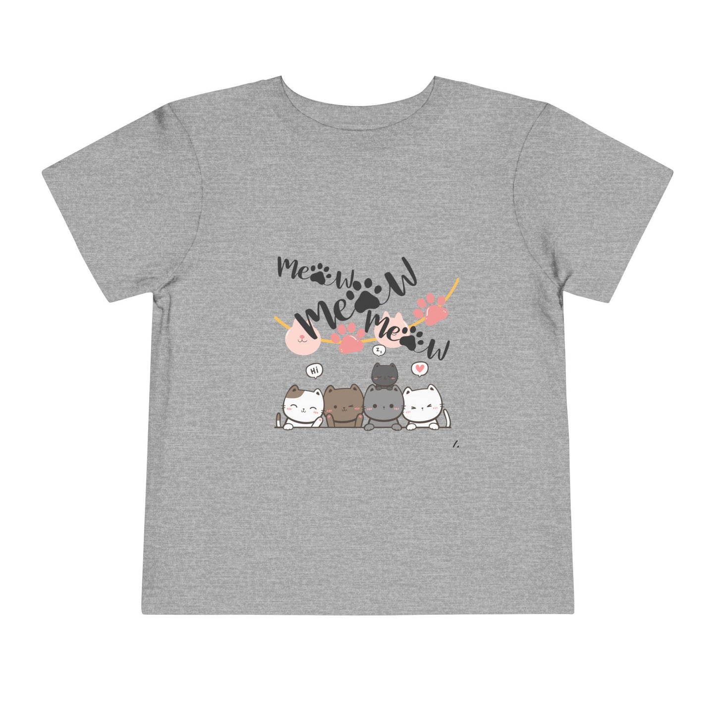 Cute Cat mum I'm here Toddler Tee, Kids Cat T-Shirt, Meow Short Sleeve Top, Adorable Animal Shirt, Fun Playwear for Toddlers