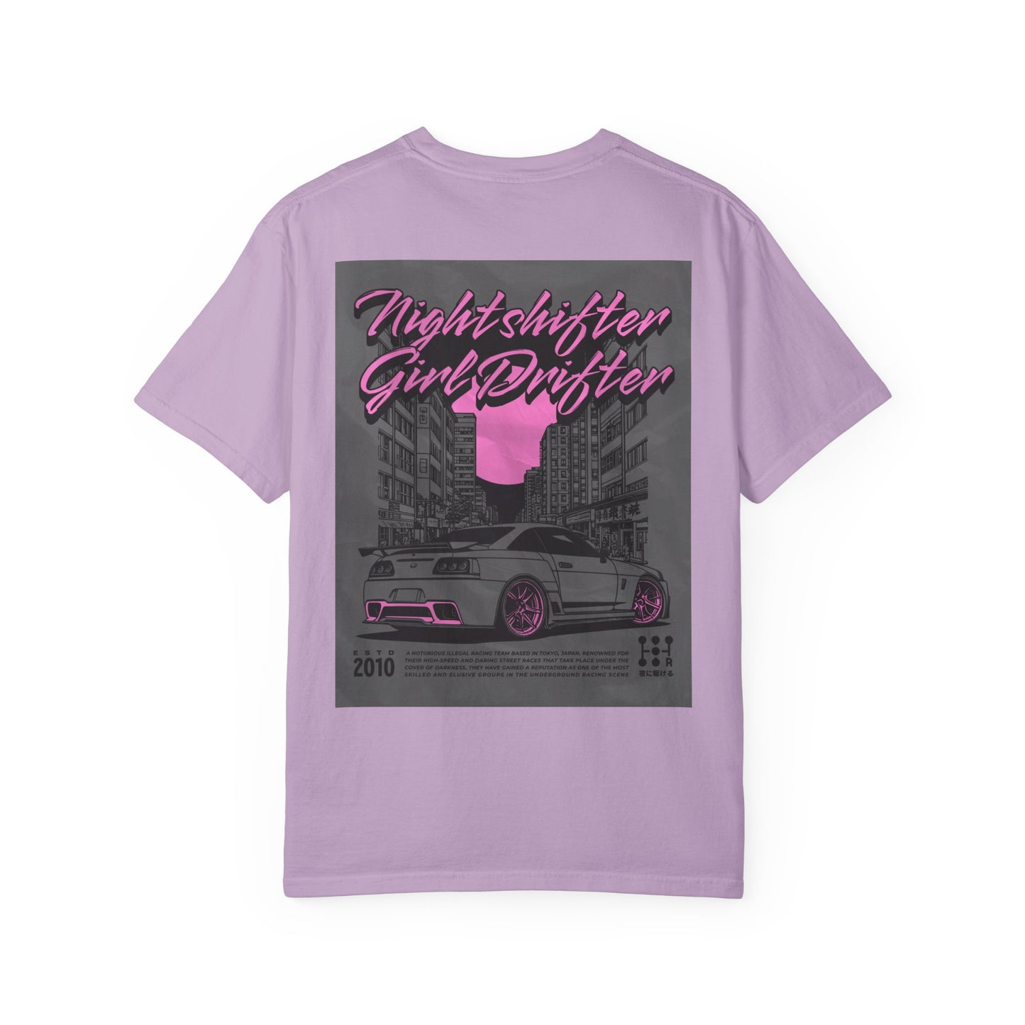 Nightshifter Girl Drifter T-shirt | Unisex Retro Car Tee | Perfect for Car Lovers, Night-Outs, Birthdays, and Gifts