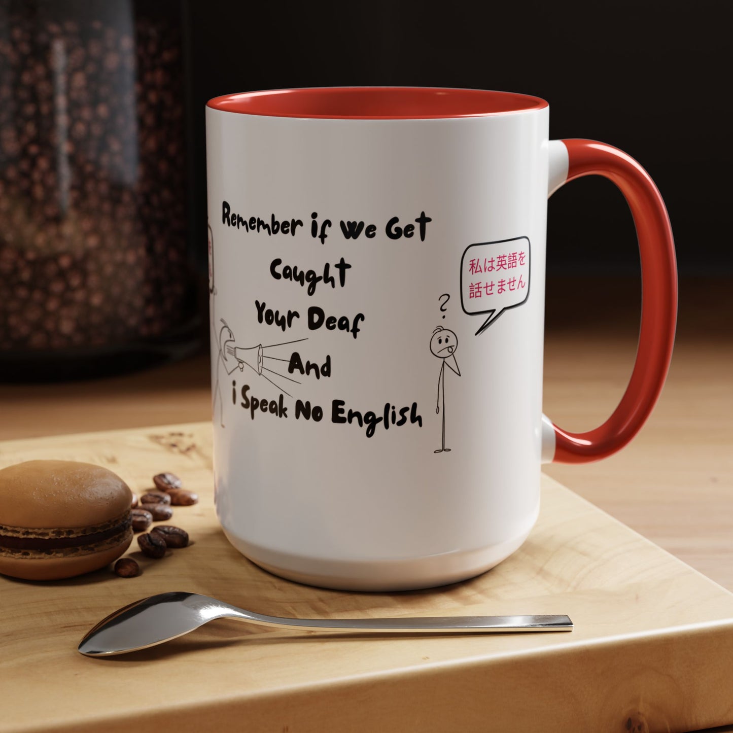Humorous Accent Coffee Mug, Funny Gift for Language Lovers, Quirky Tea Mug, Cute Coffee Cup, Ideal for Friends, Family, or Students