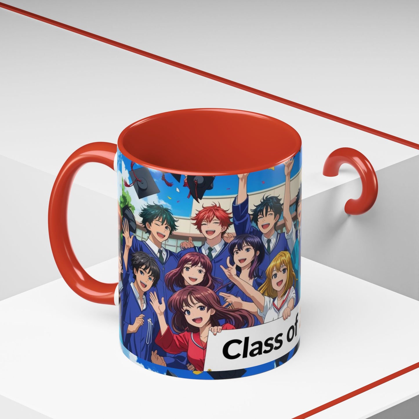 Anime Graduation Coffee Mug for Class of 2025, Personalized Gift, School Memories, Graduation Celebration, Unique Teacher Gift