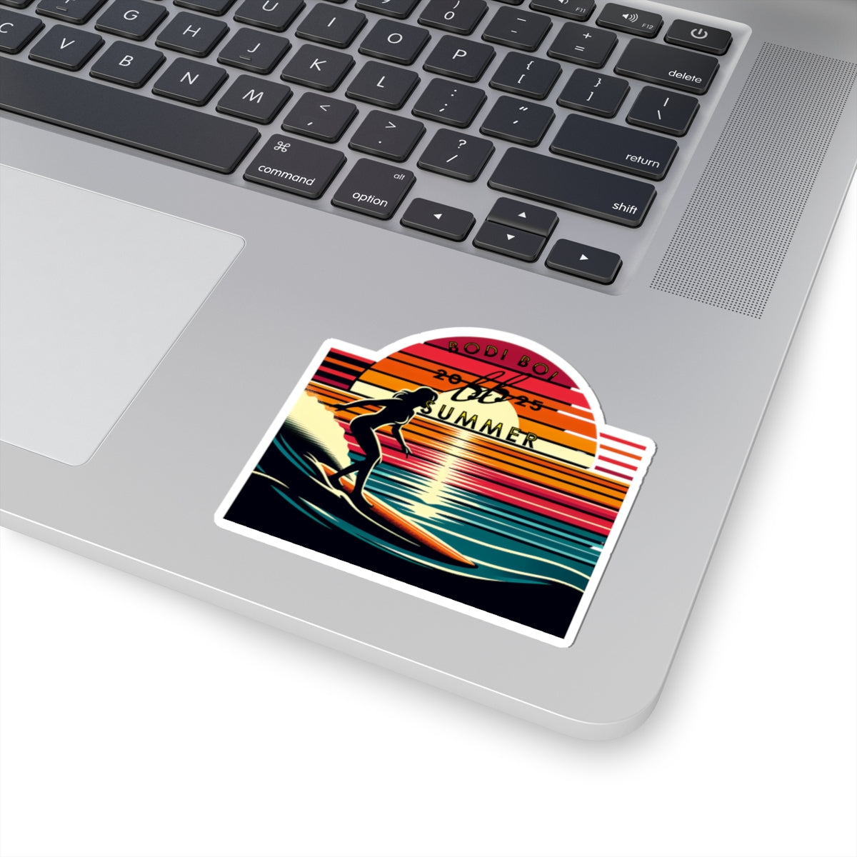 Retro Surf Kiss-Cut Stickers | Summer Vibes, Beach Decor, Laptop Stickers, Surfing Gifts, Ocean Lovers